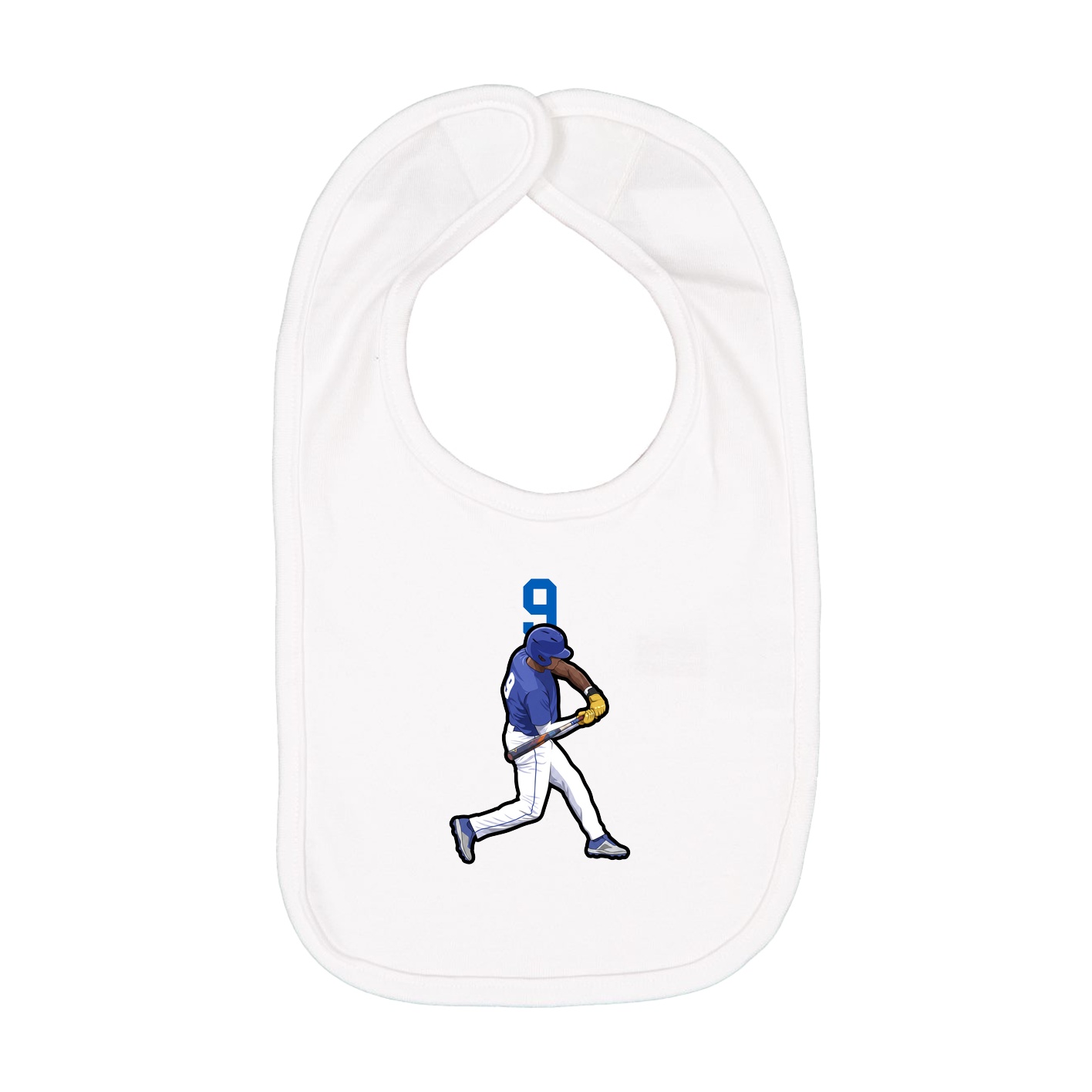 Infant Bib — Number Top in White