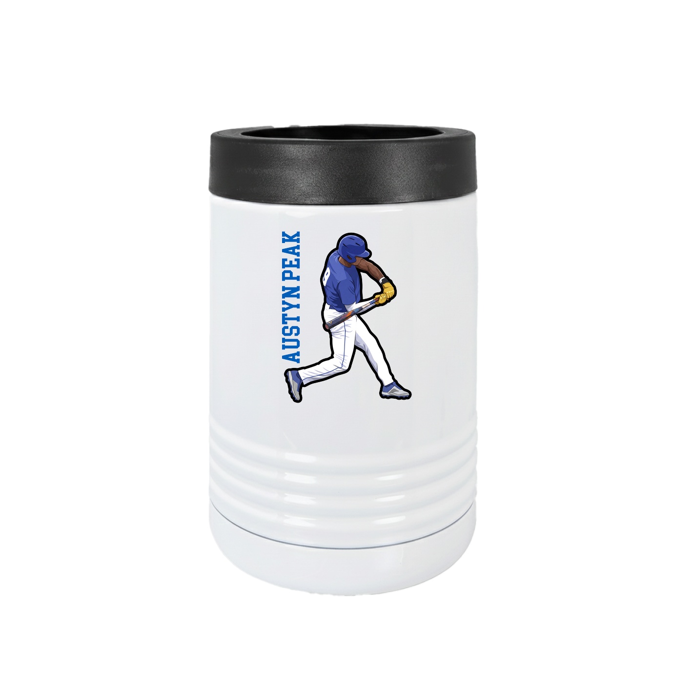 Beverage Holder — Name Vertical in White