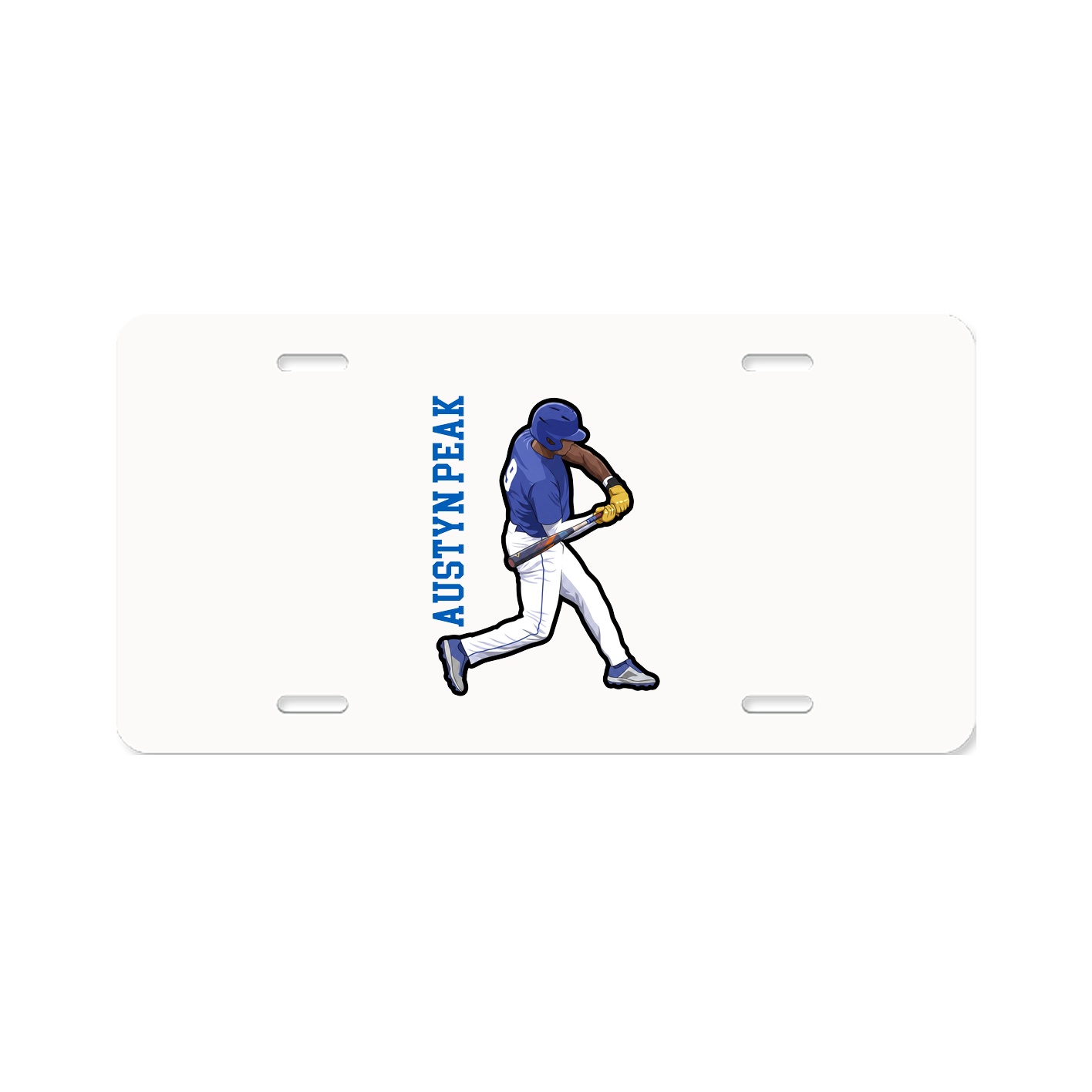 License Plate — Name Vertical in Classic