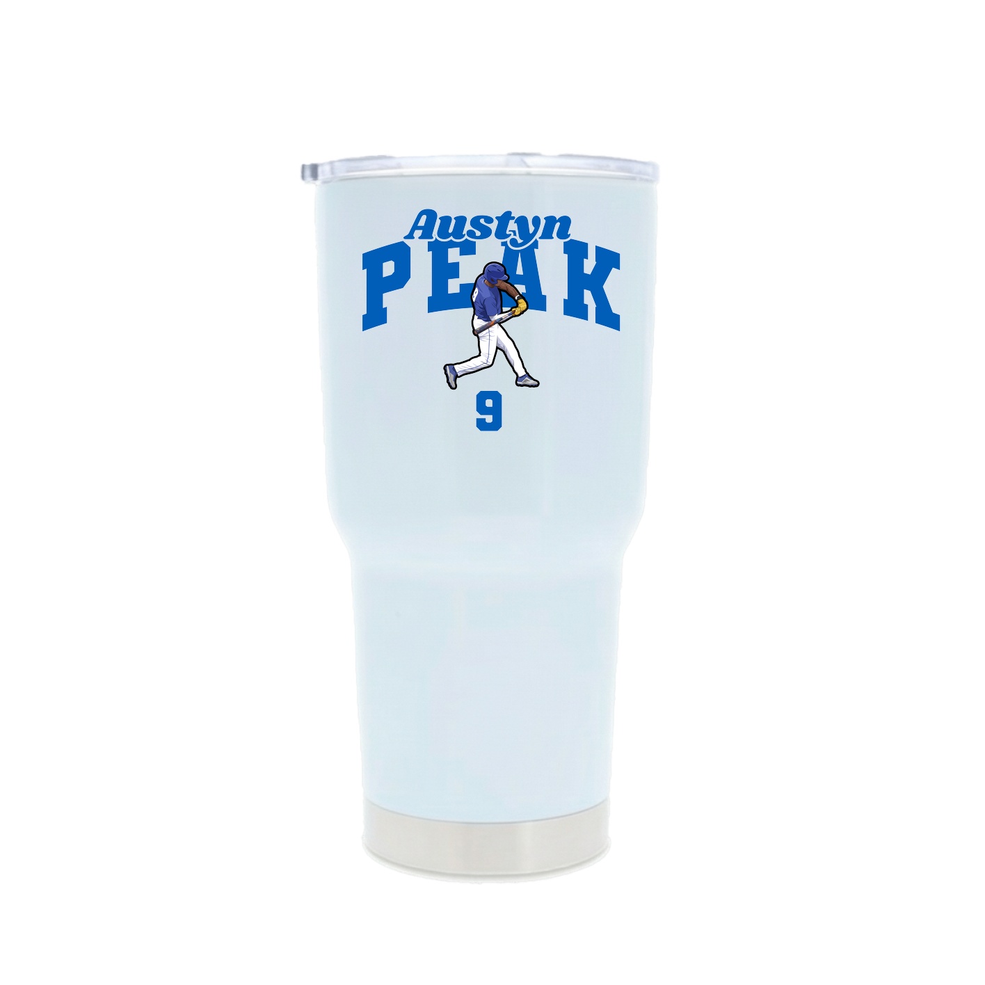 30oz Stainless Steel Tumbler — Signature Arch in White