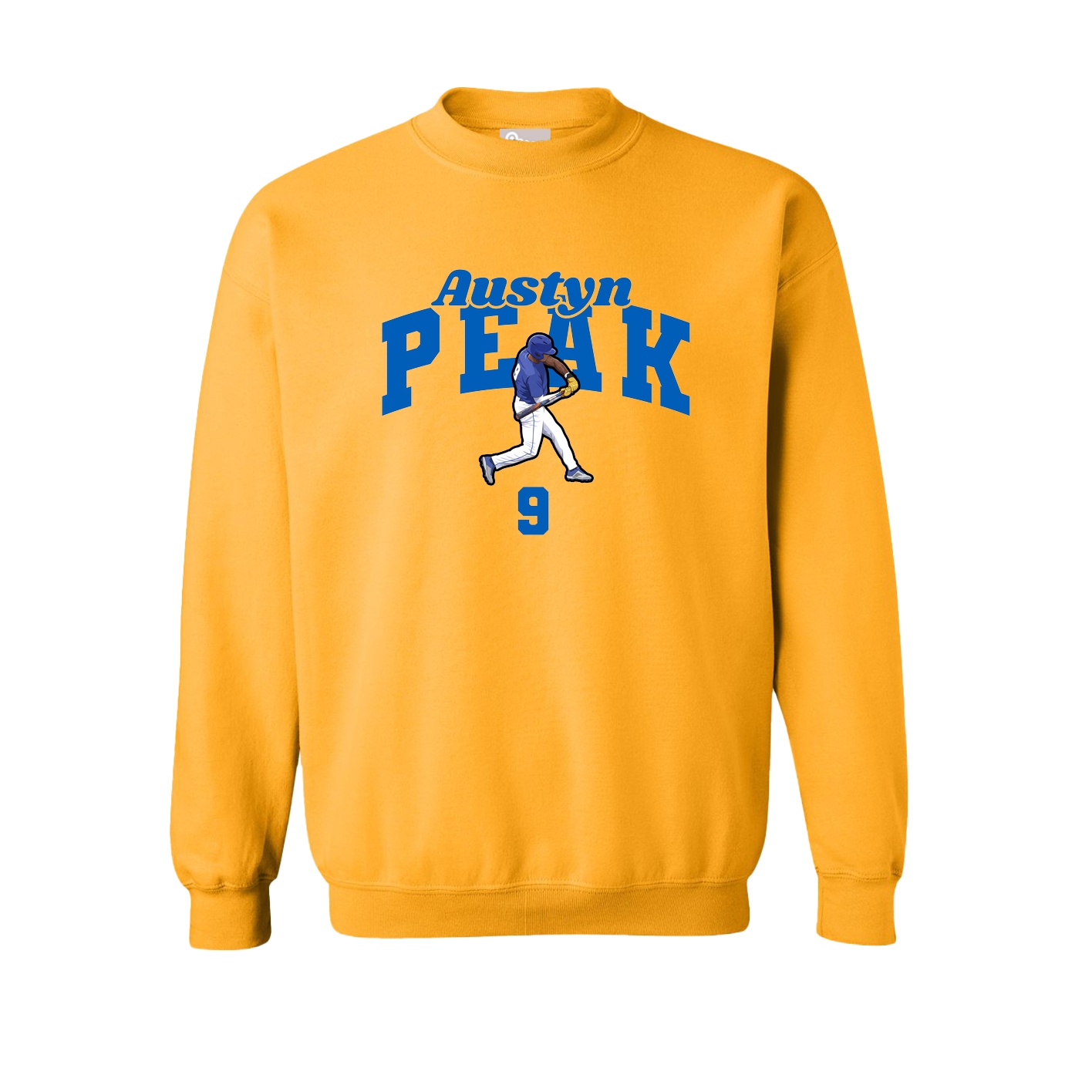 Fleece Crew — Signature Arch in Gold