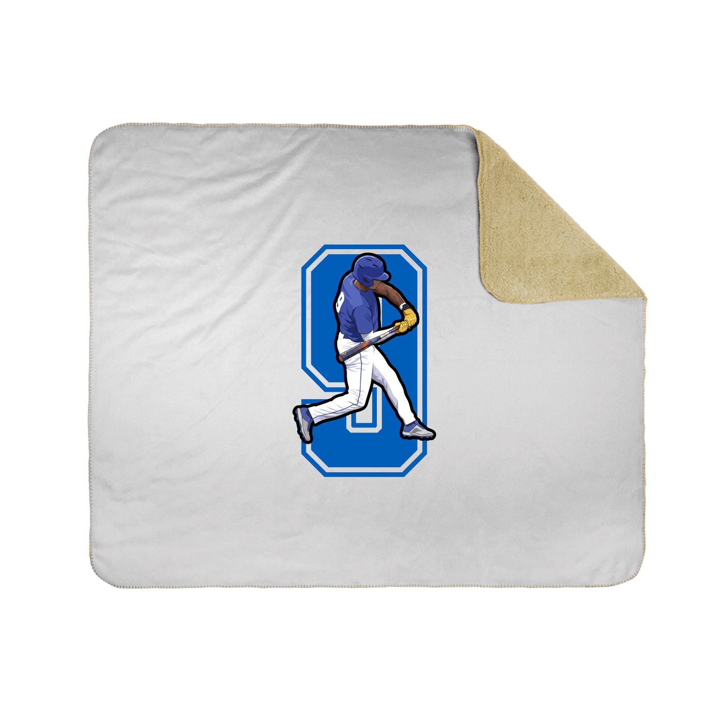 Throw Blanket — Number in White