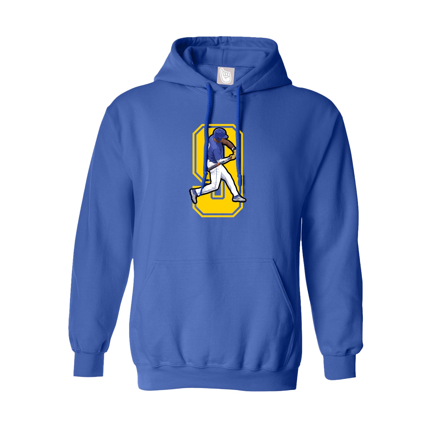 Youth Hoodie — Number in Royal