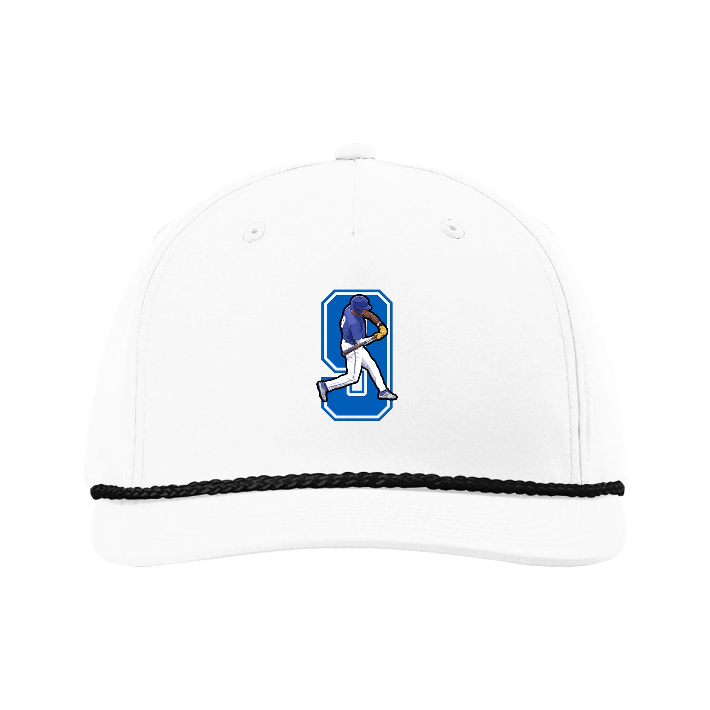 Five-Panel Classic Rope Cap — Number in White