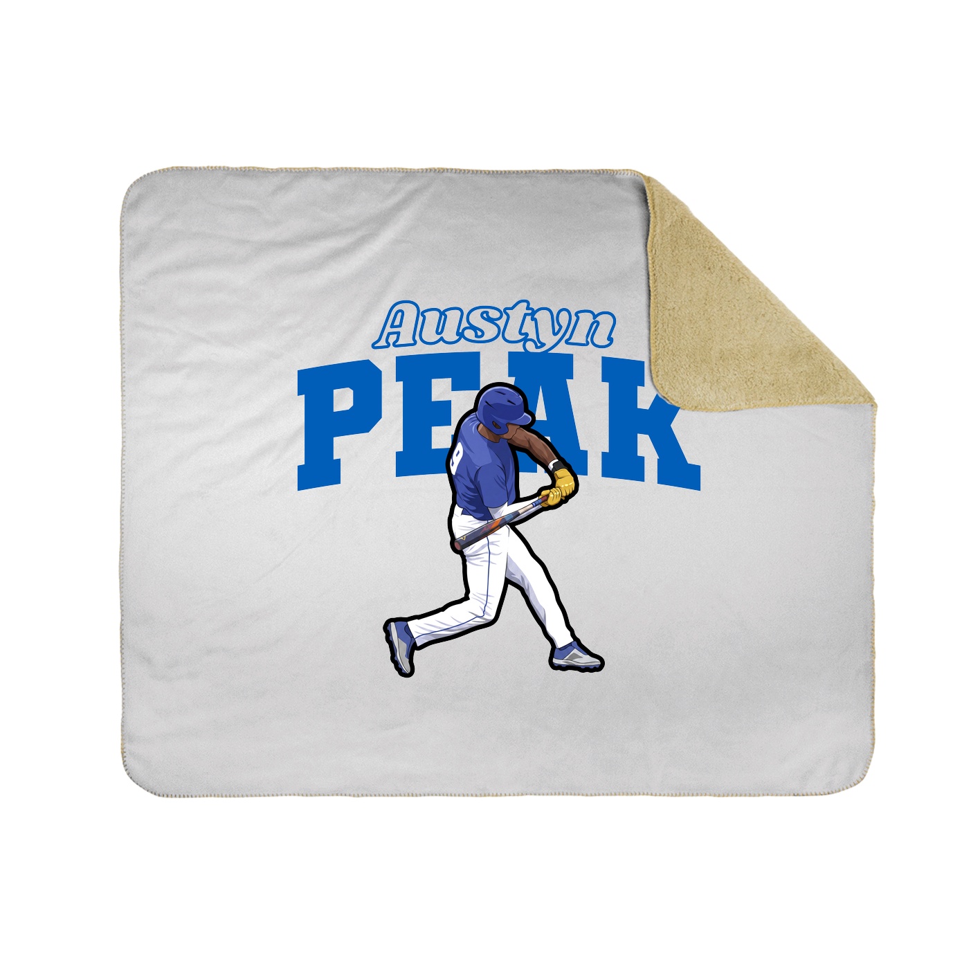 Throw Blanket — Name Arch in White