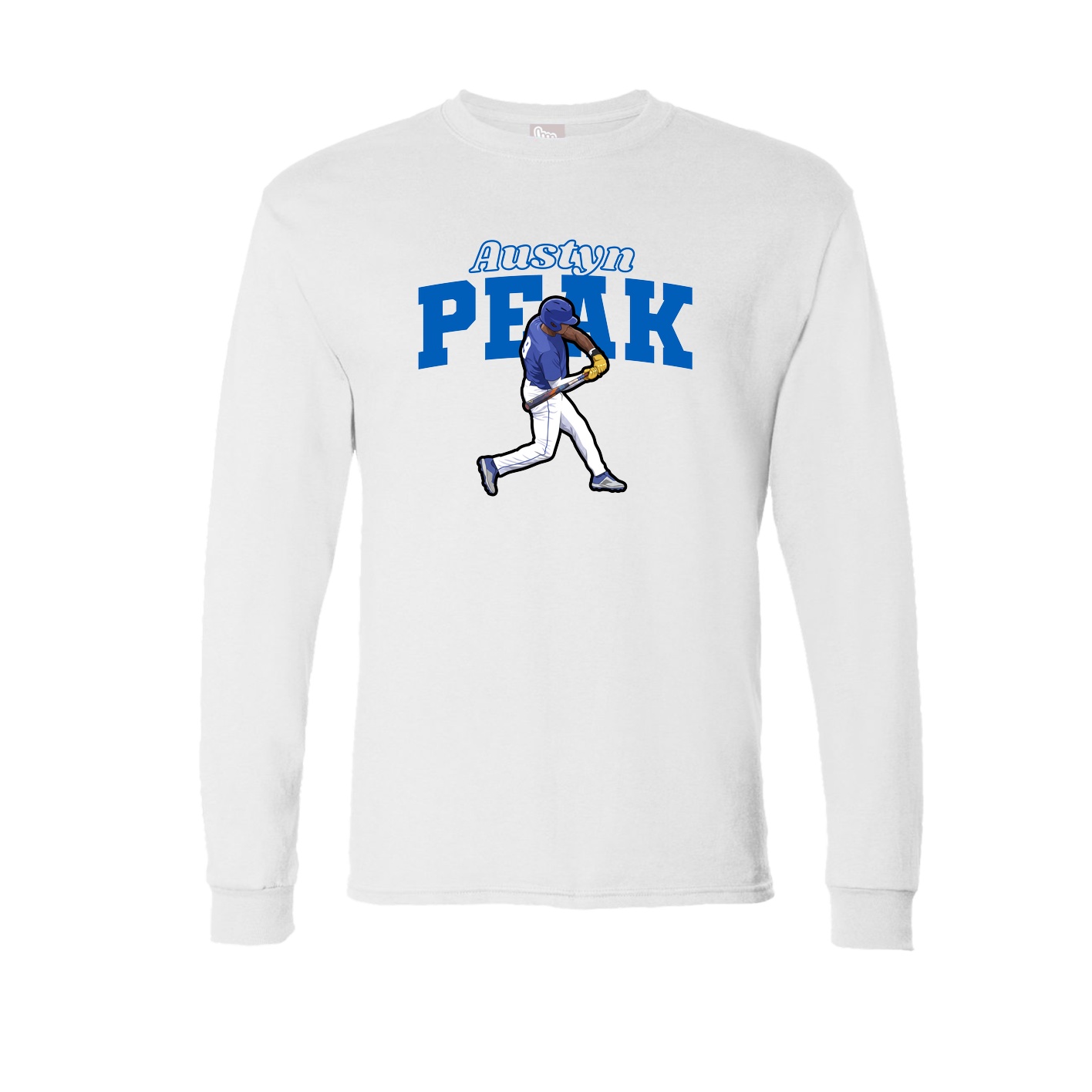 Long Sleeve Tee — Name Arch in White