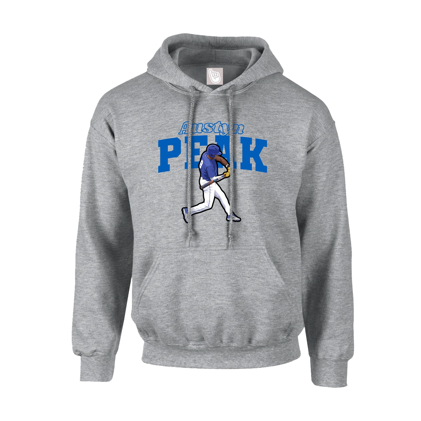 Hoodie — Name Arch in Grey