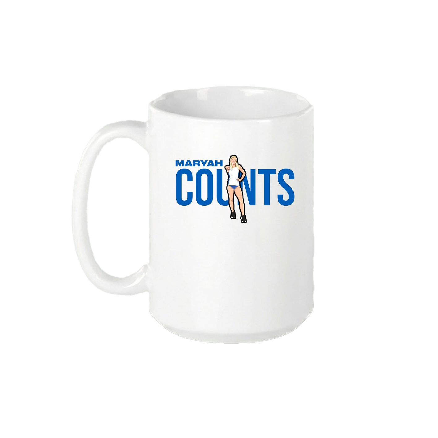 15oz Coffee Mug — Player Name in White