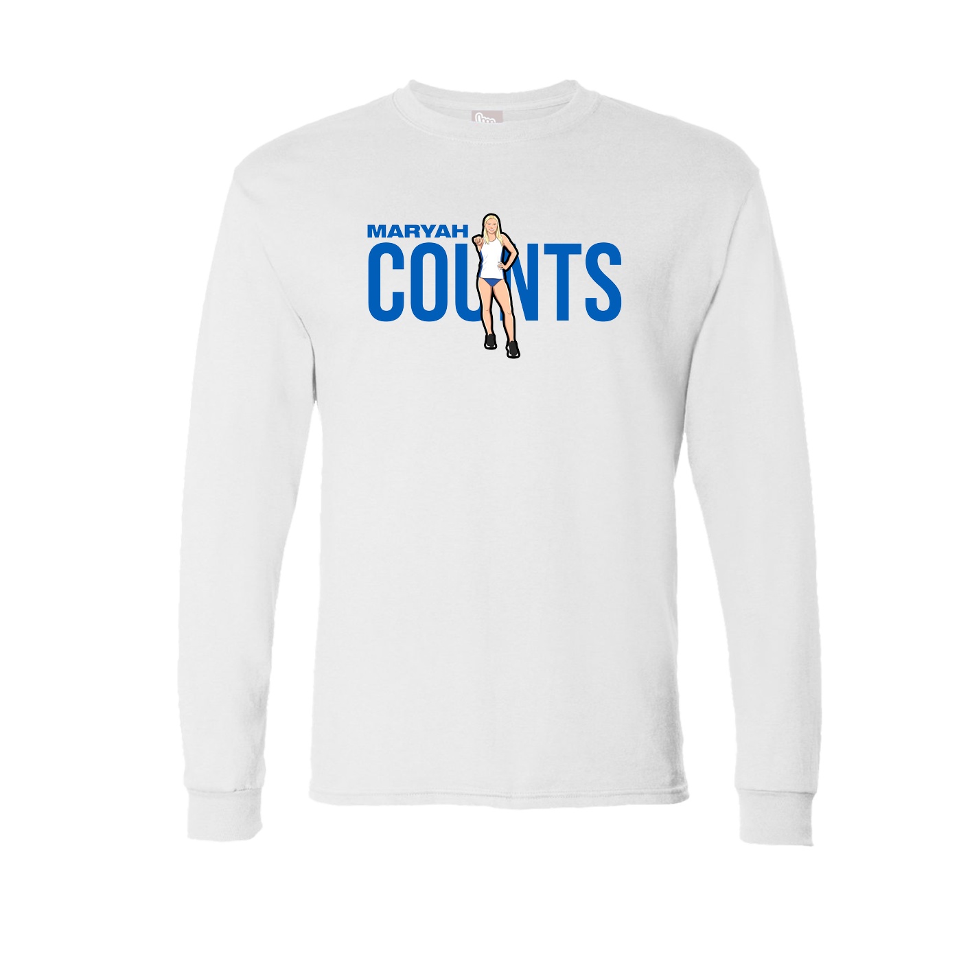 Long Sleeve Tee — Player Name in White