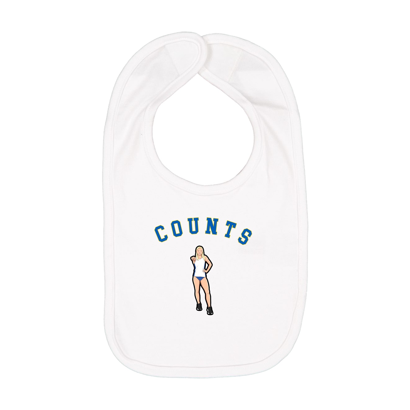 Infant Bib — Shirsey Arch in White