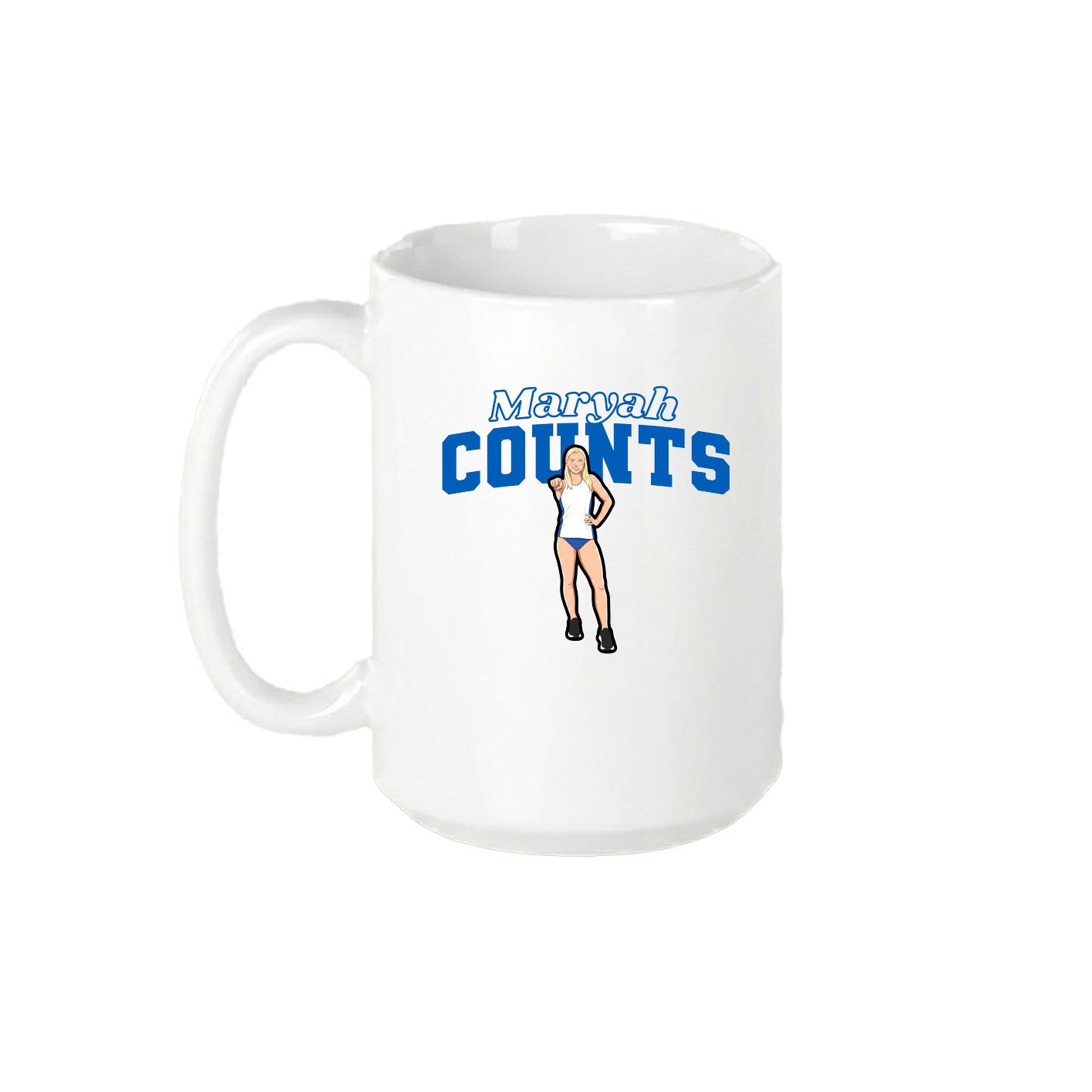 15oz Coffee Mug — Name Arch in White