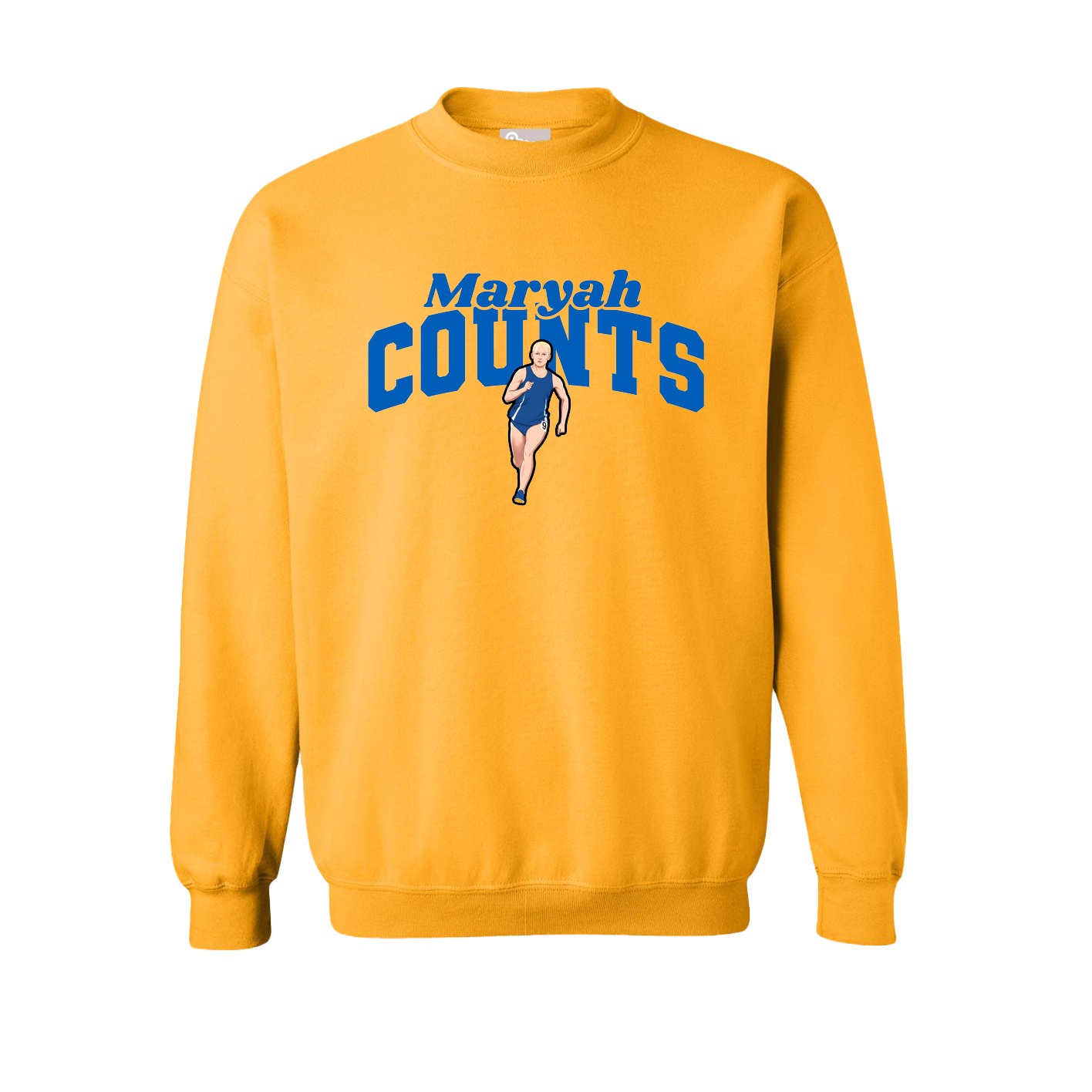 Fleece Crew — Signature Arch in Gold