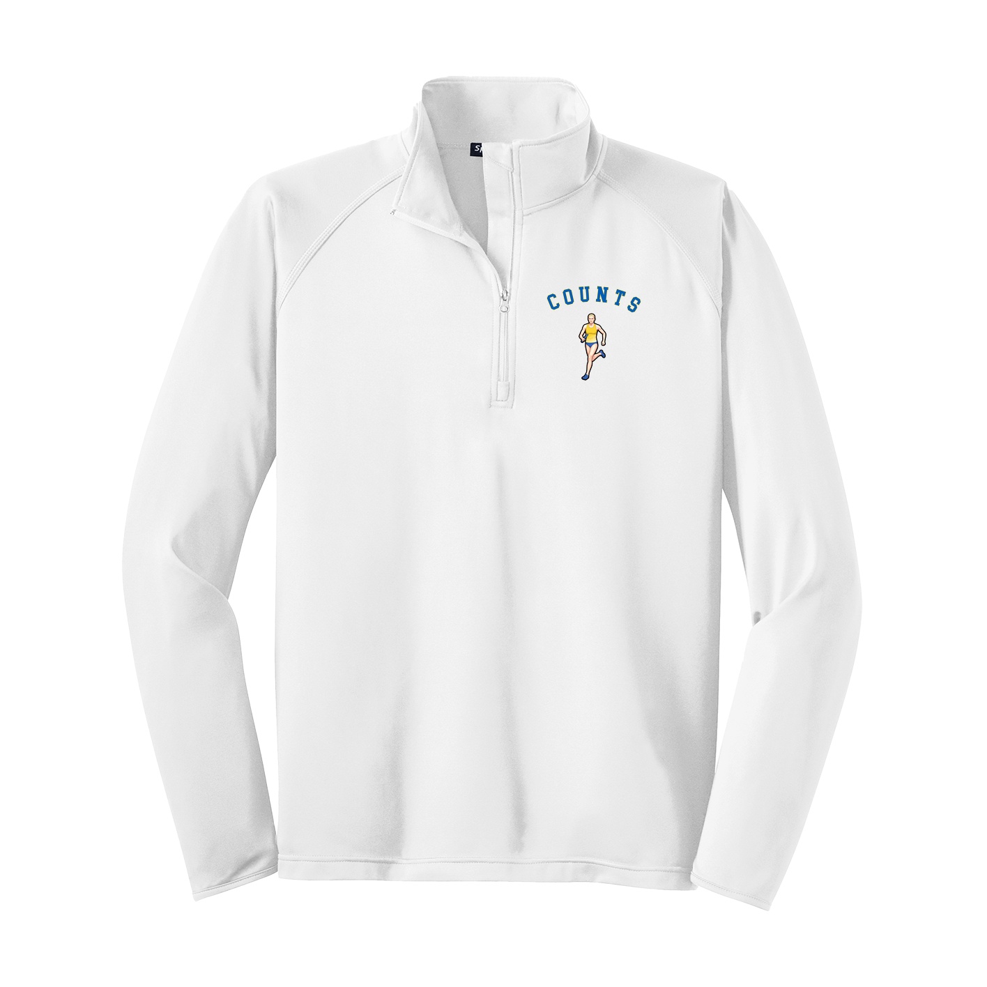 Q-Zip Pullover — Shirsey Arch in White