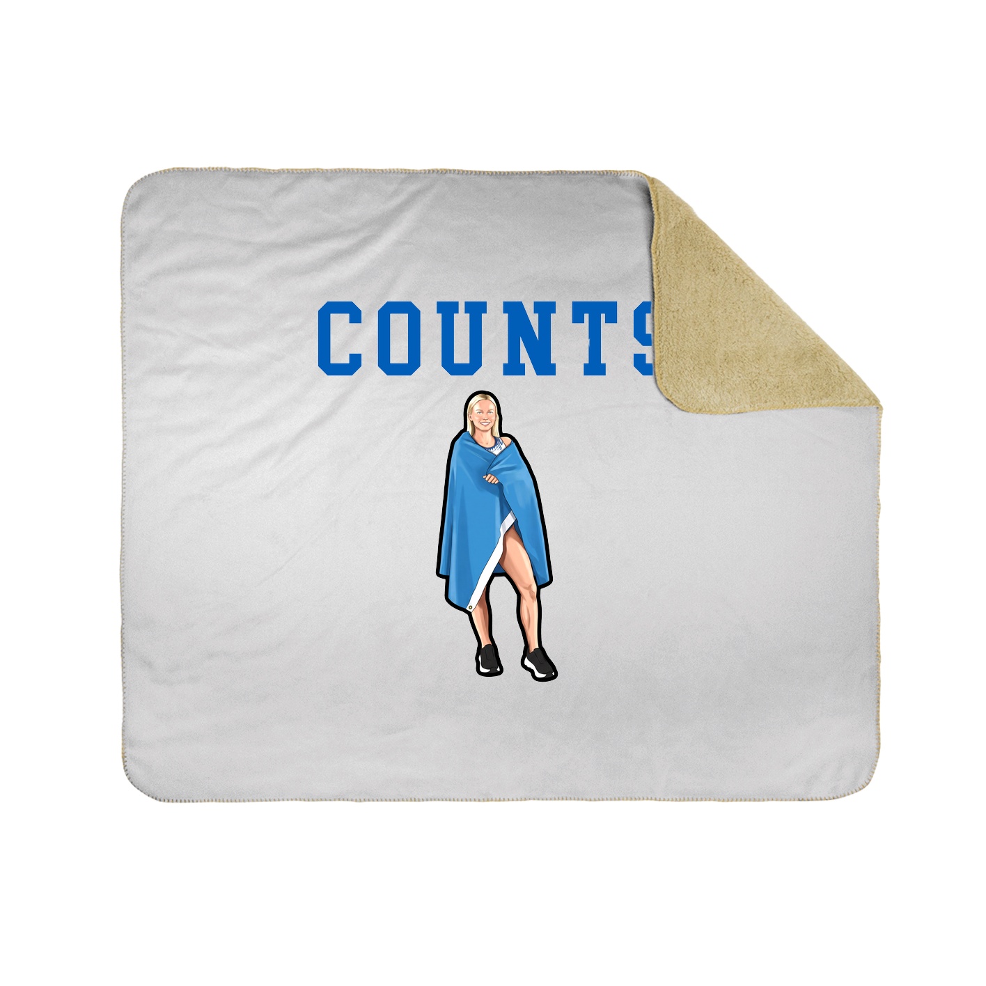 Throw Blanket — Shirsey in White