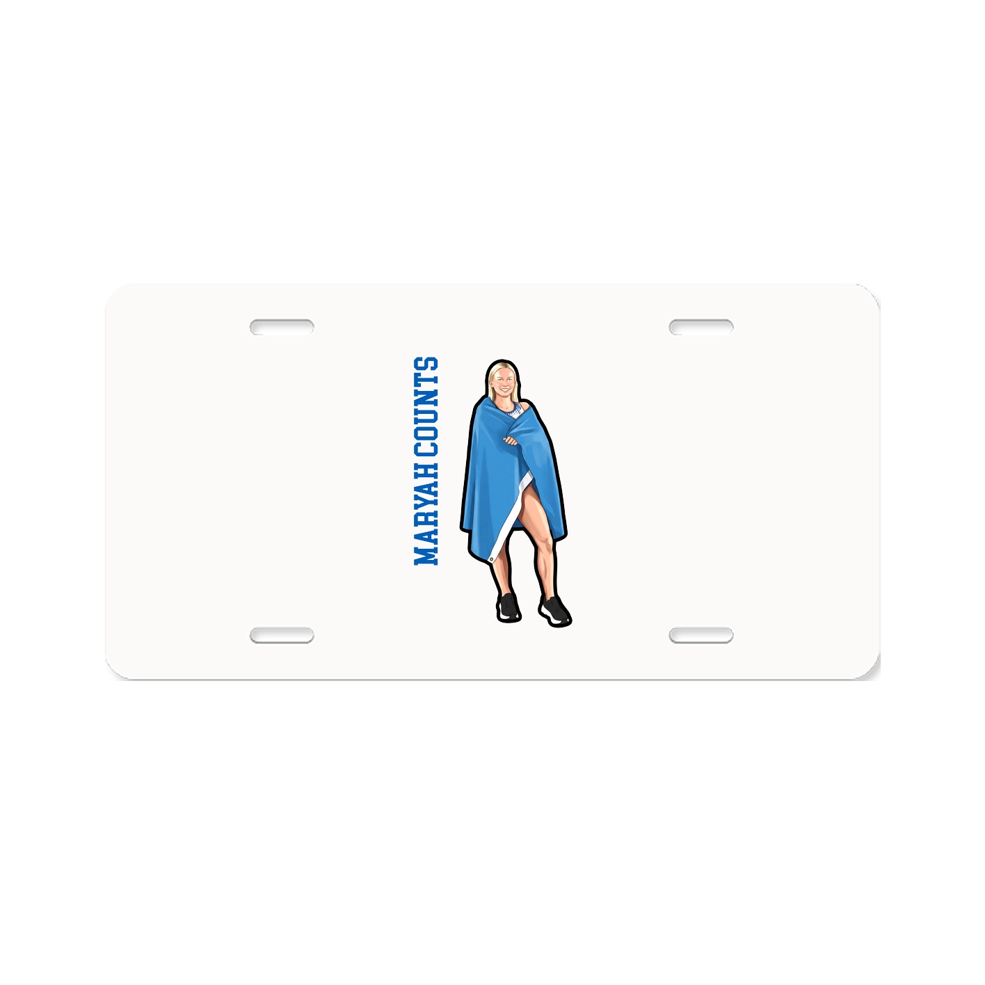 License Plate — Name Vertical in Classic
