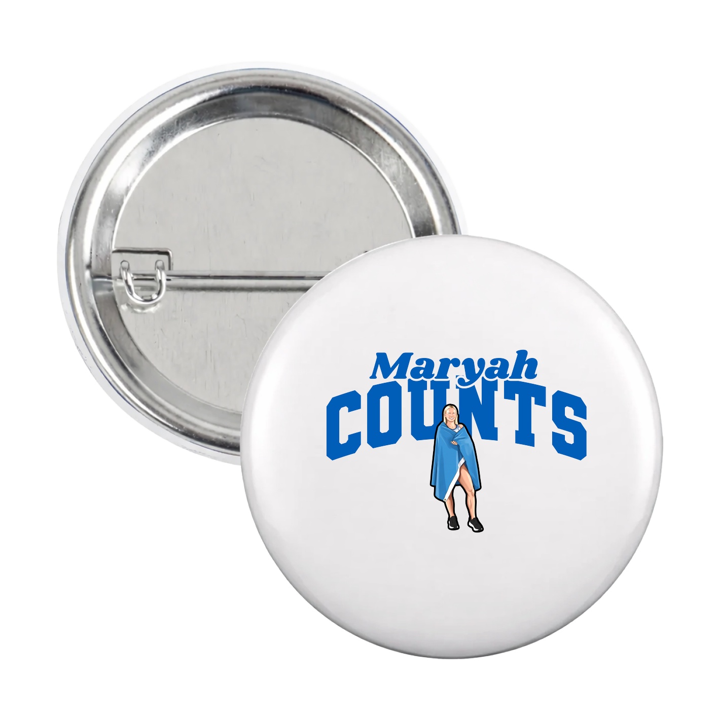 Game Day Button — Signature Arch in White