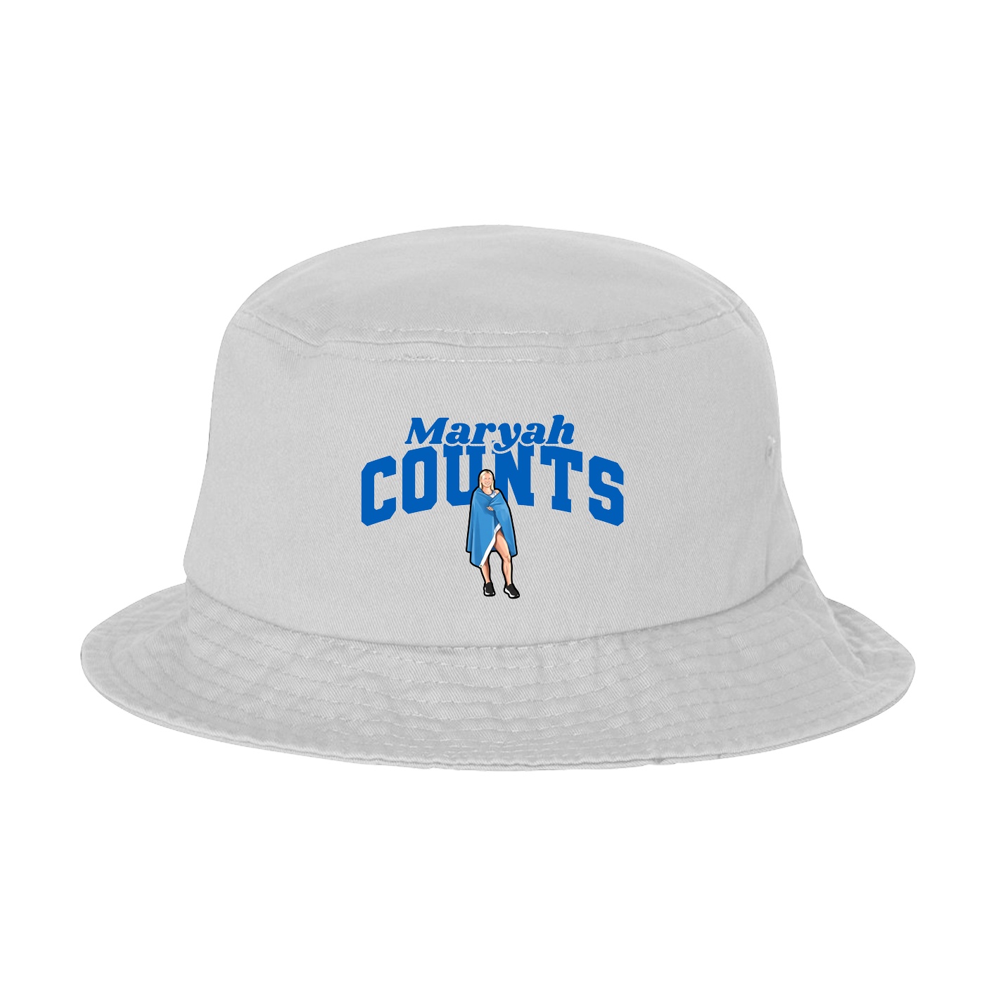 Bucket Cap — Signature Arch in White