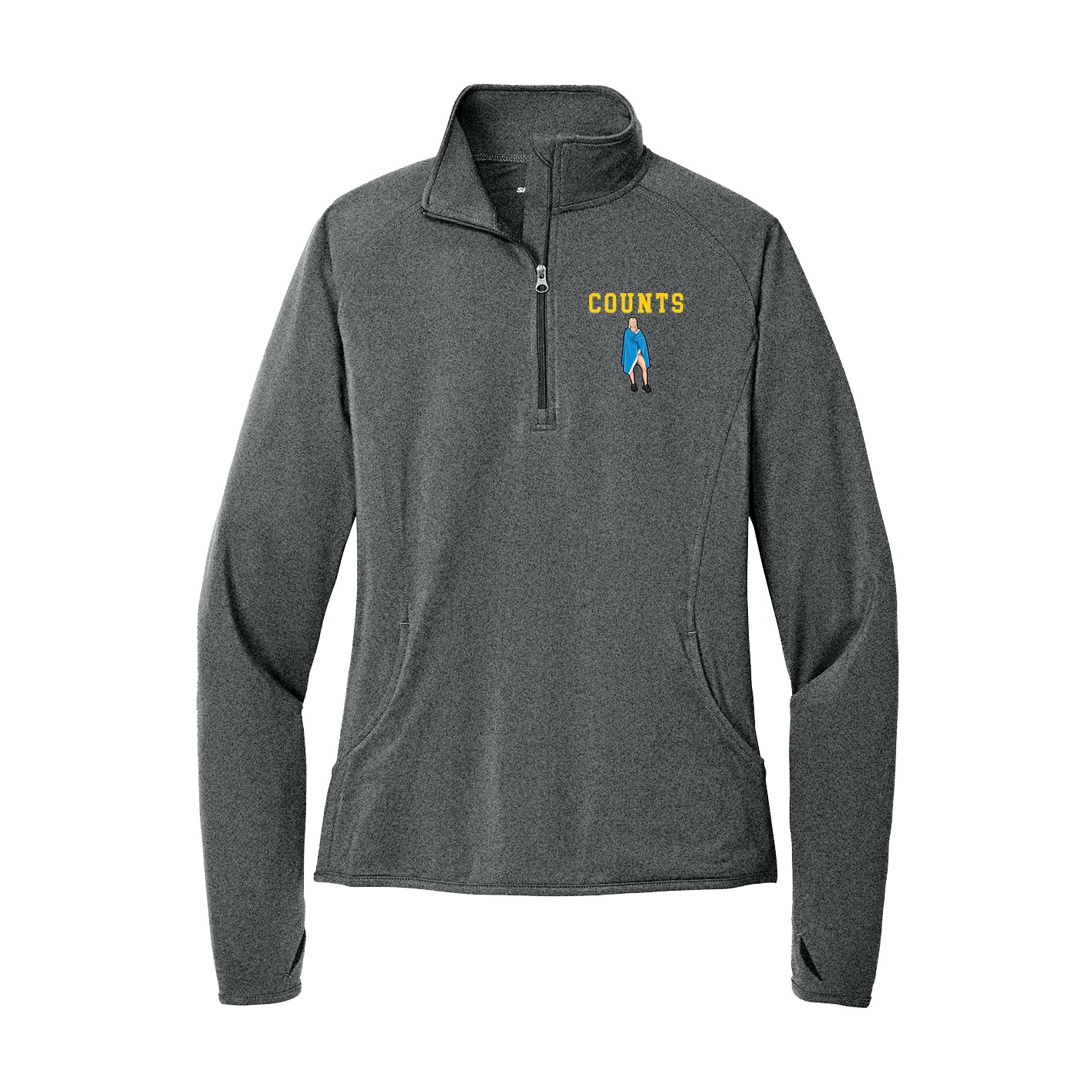 Women's Q-Zip Pullover — Shirsey in Grey