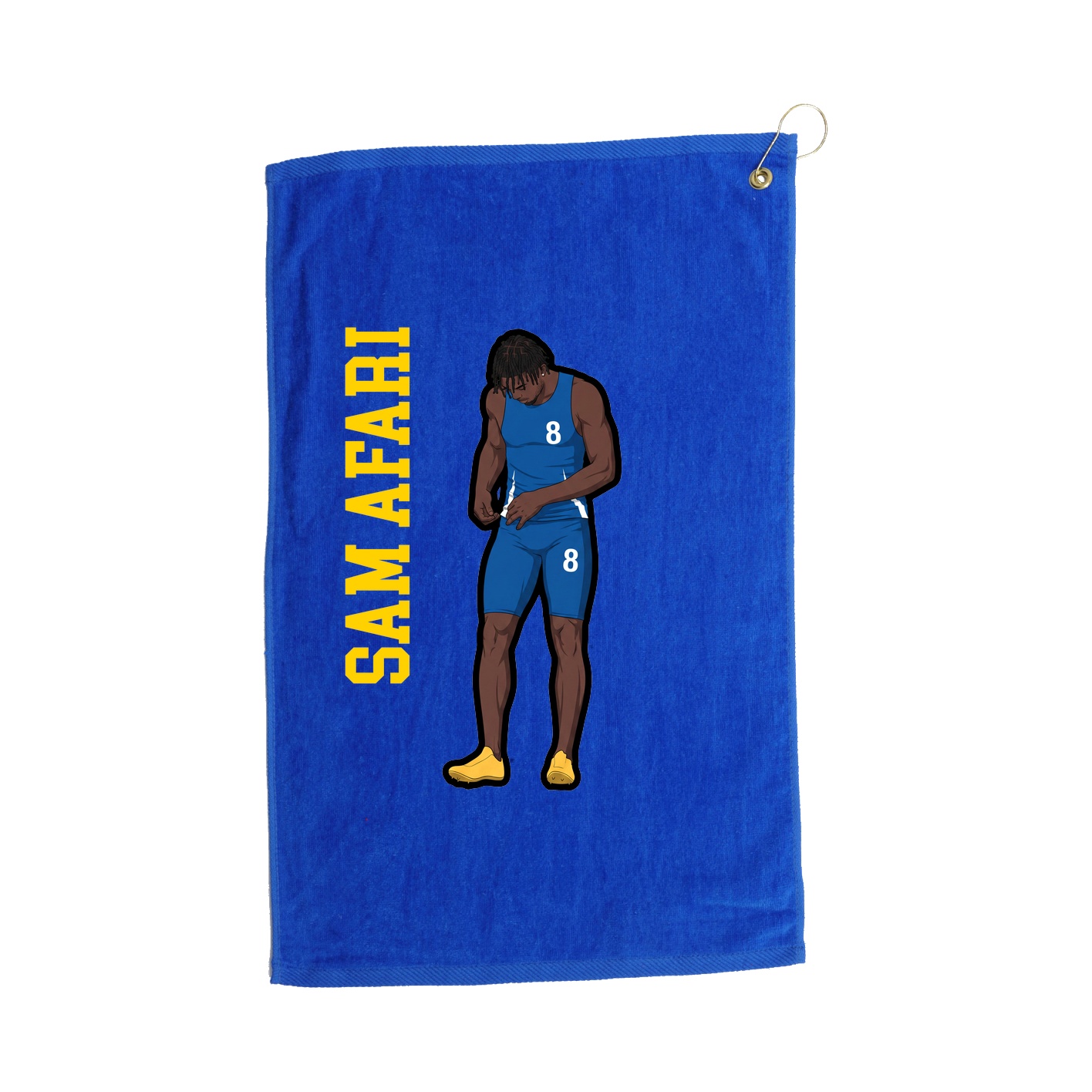 Golf Towel — Name Vertical in Royal