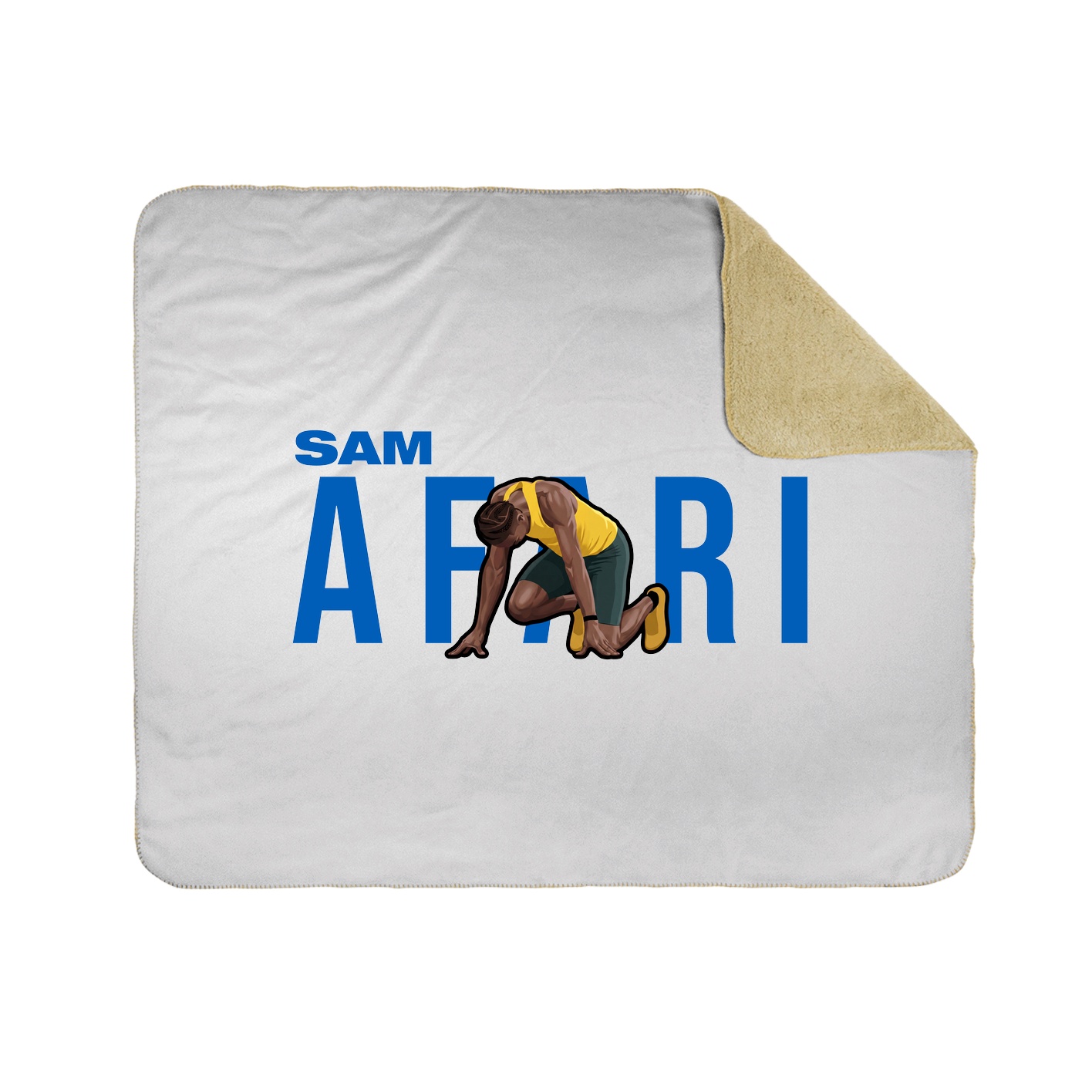 Throw Blanket — Player Name in White