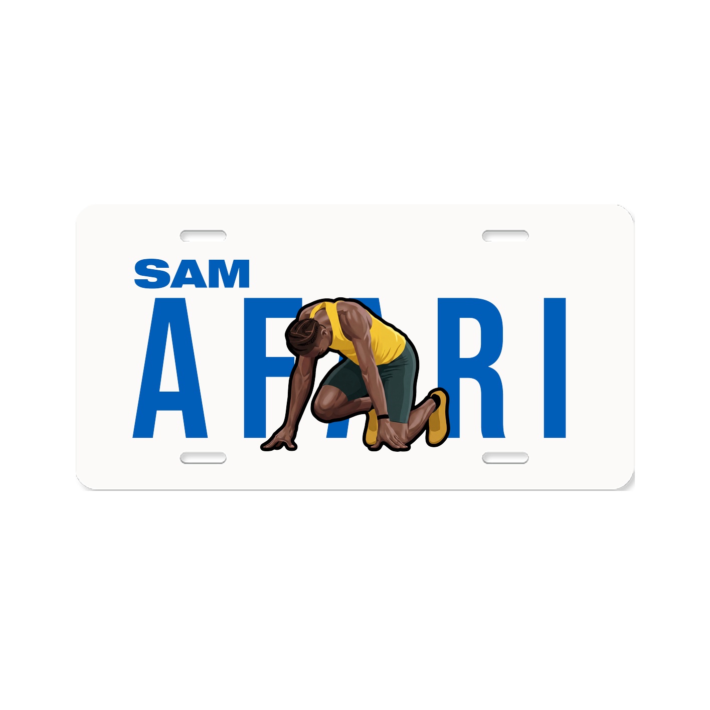 License Plate — Player Name in Classic