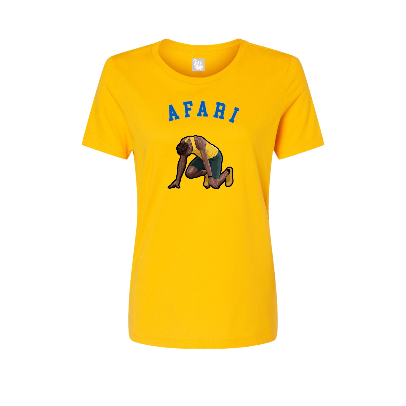 Fitted Women's Tee — Shirsey Arch in Gold