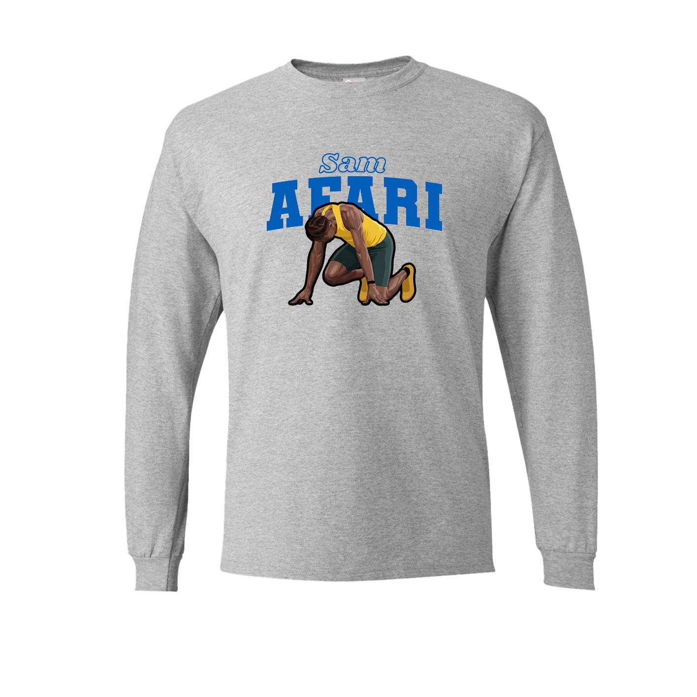 Long Sleeve Tee — Name Arch in Grey