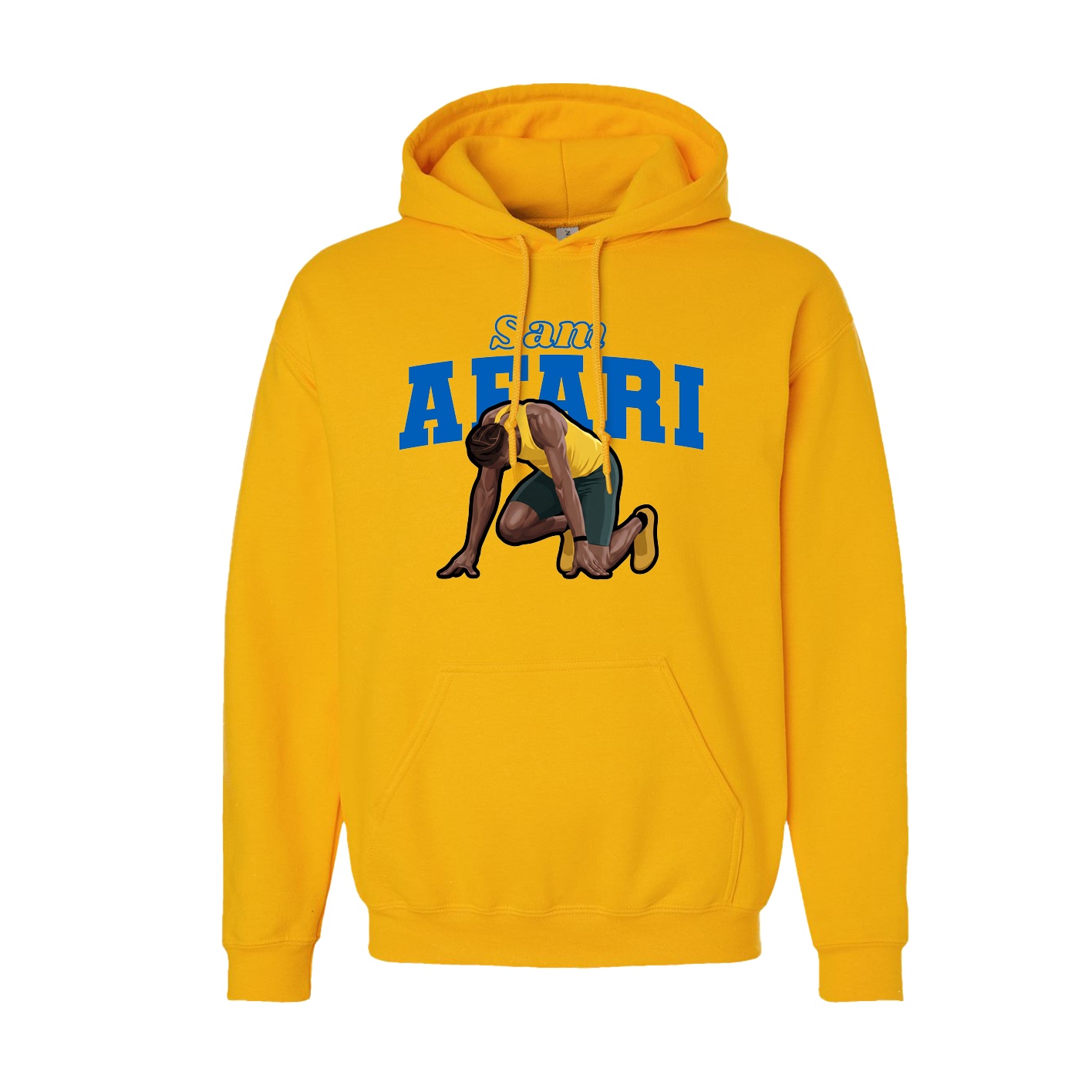 Hoodie — Name Arch in Gold