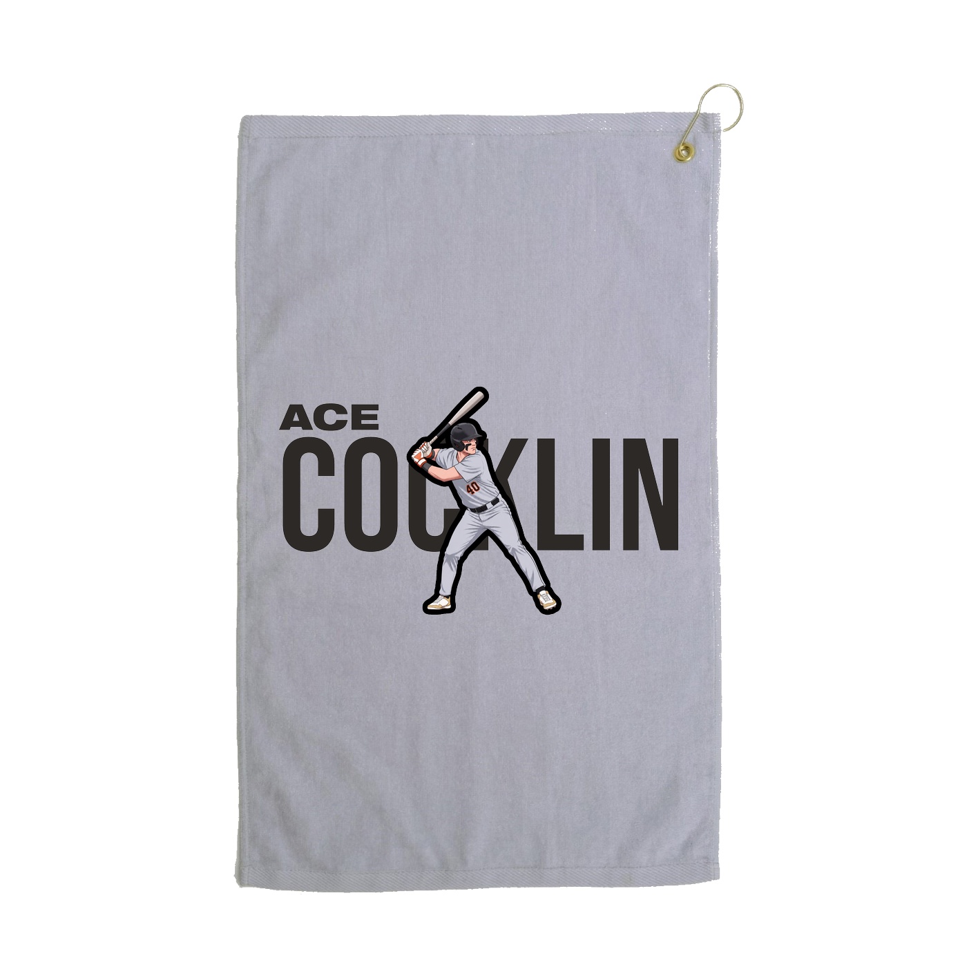 Golf Towel — Player Name in Grey