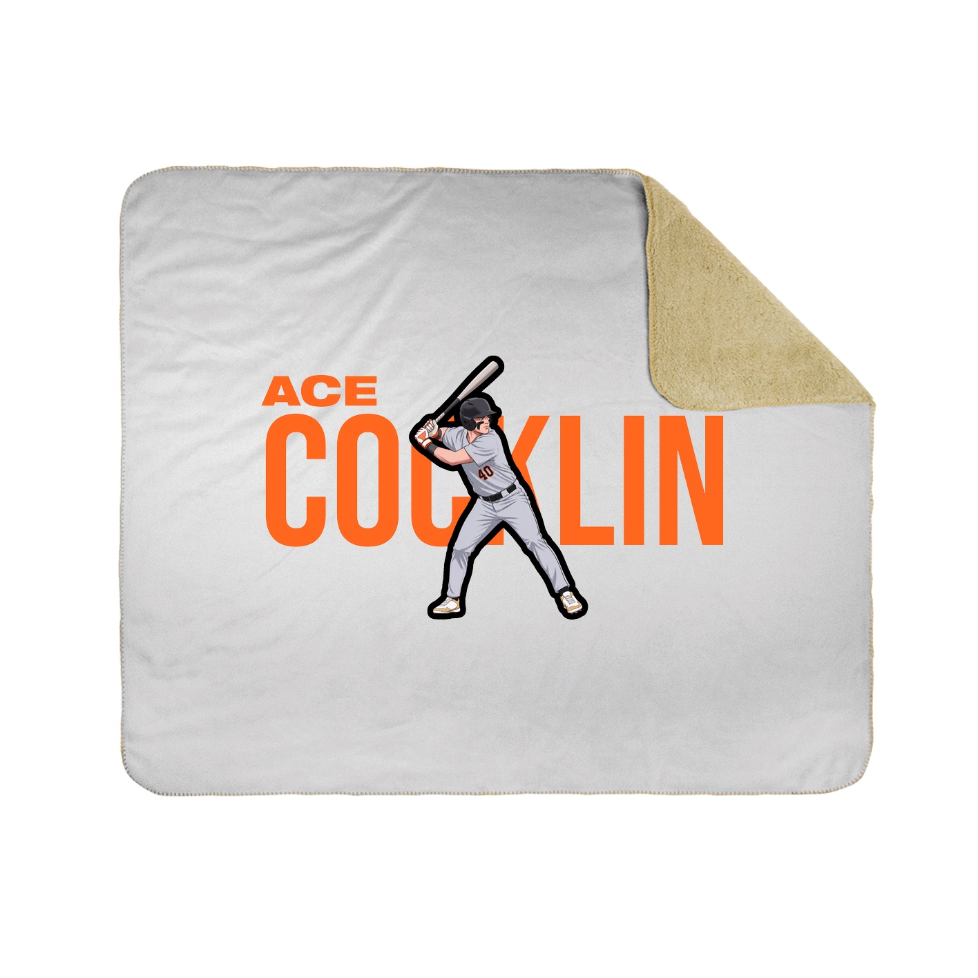 Throw Blanket — Player Name in White