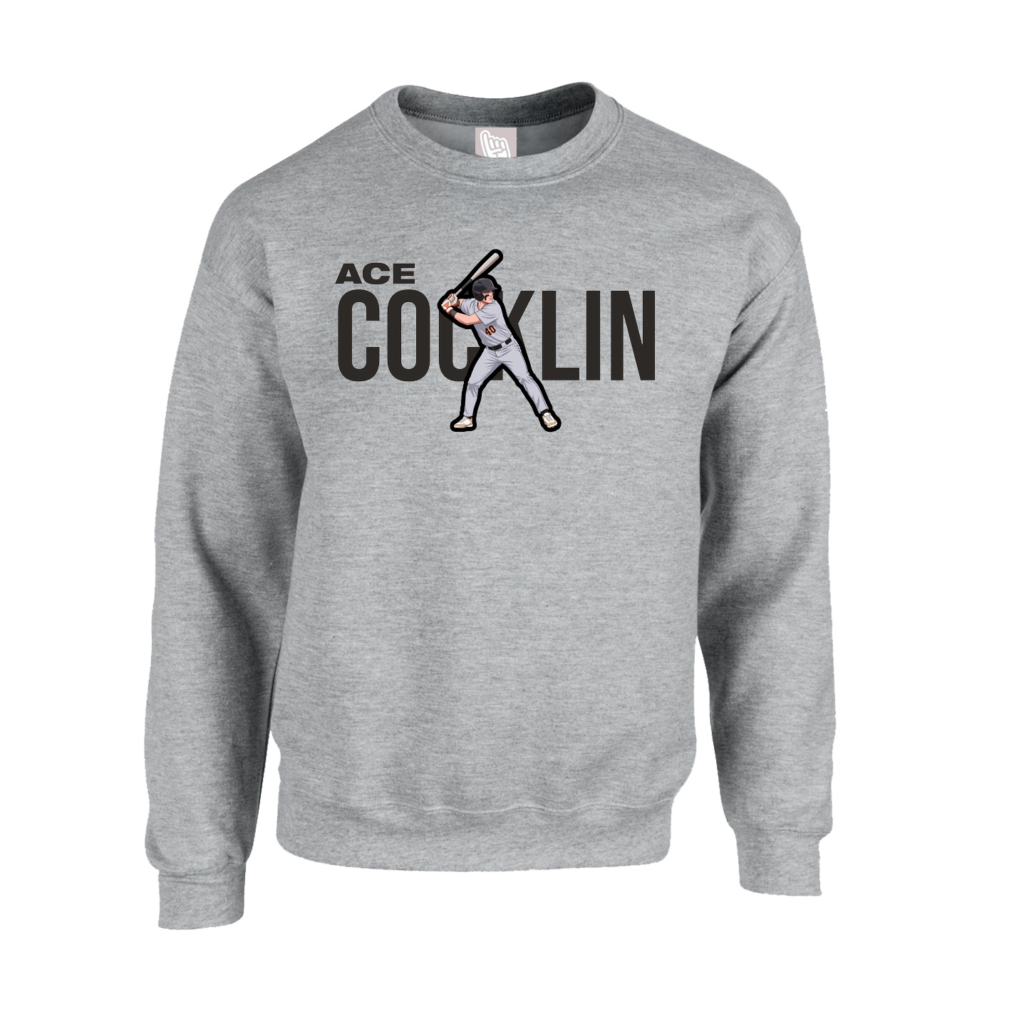 Fleece Crew — Player Name in Grey