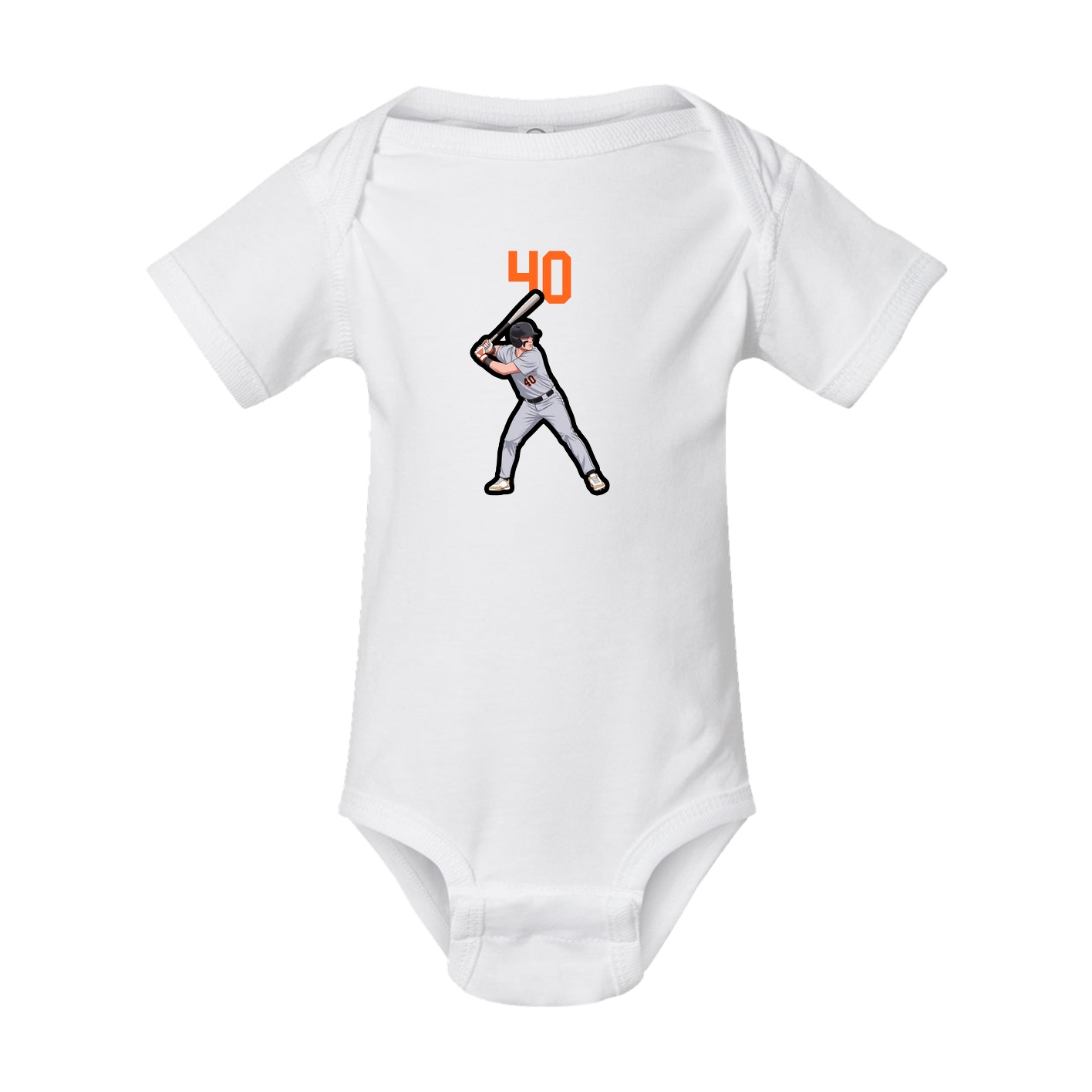 Baby Onesie — Number Top in White