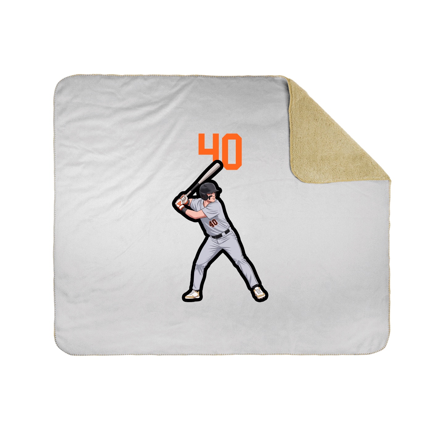 Throw Blanket — Number Top in White