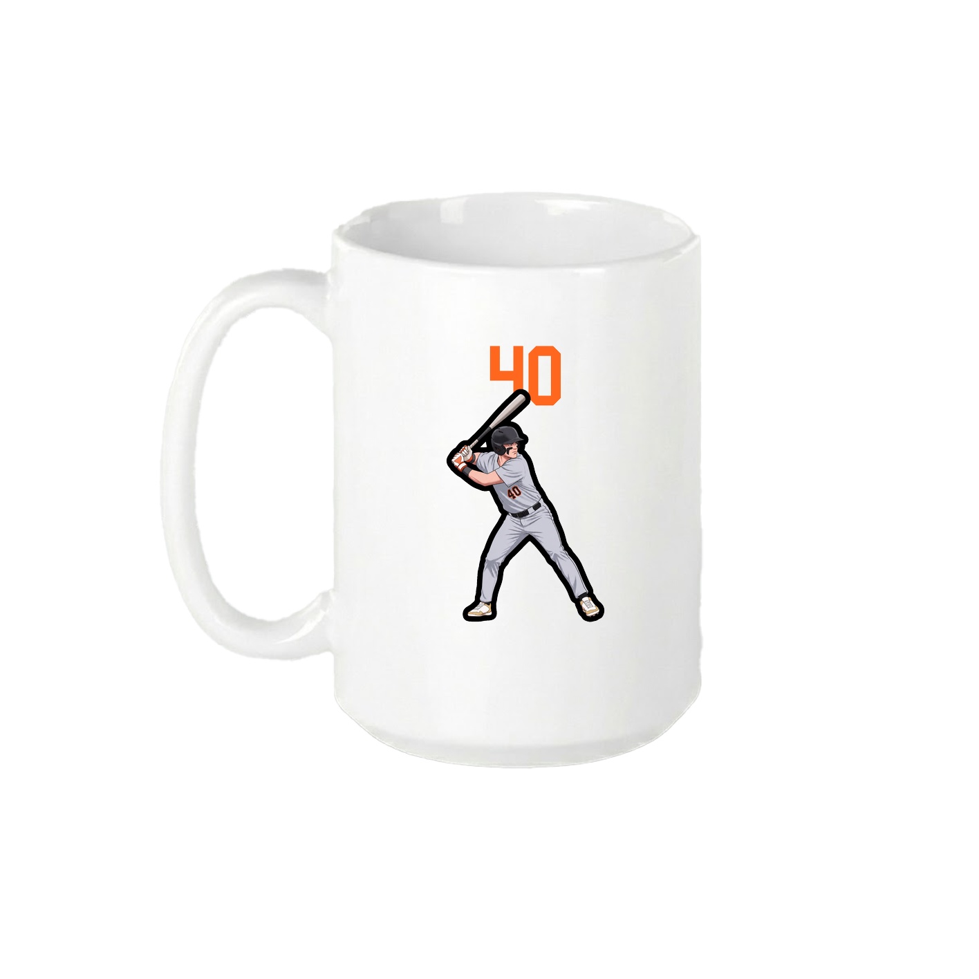 15oz Coffee Mug — Number Top in White