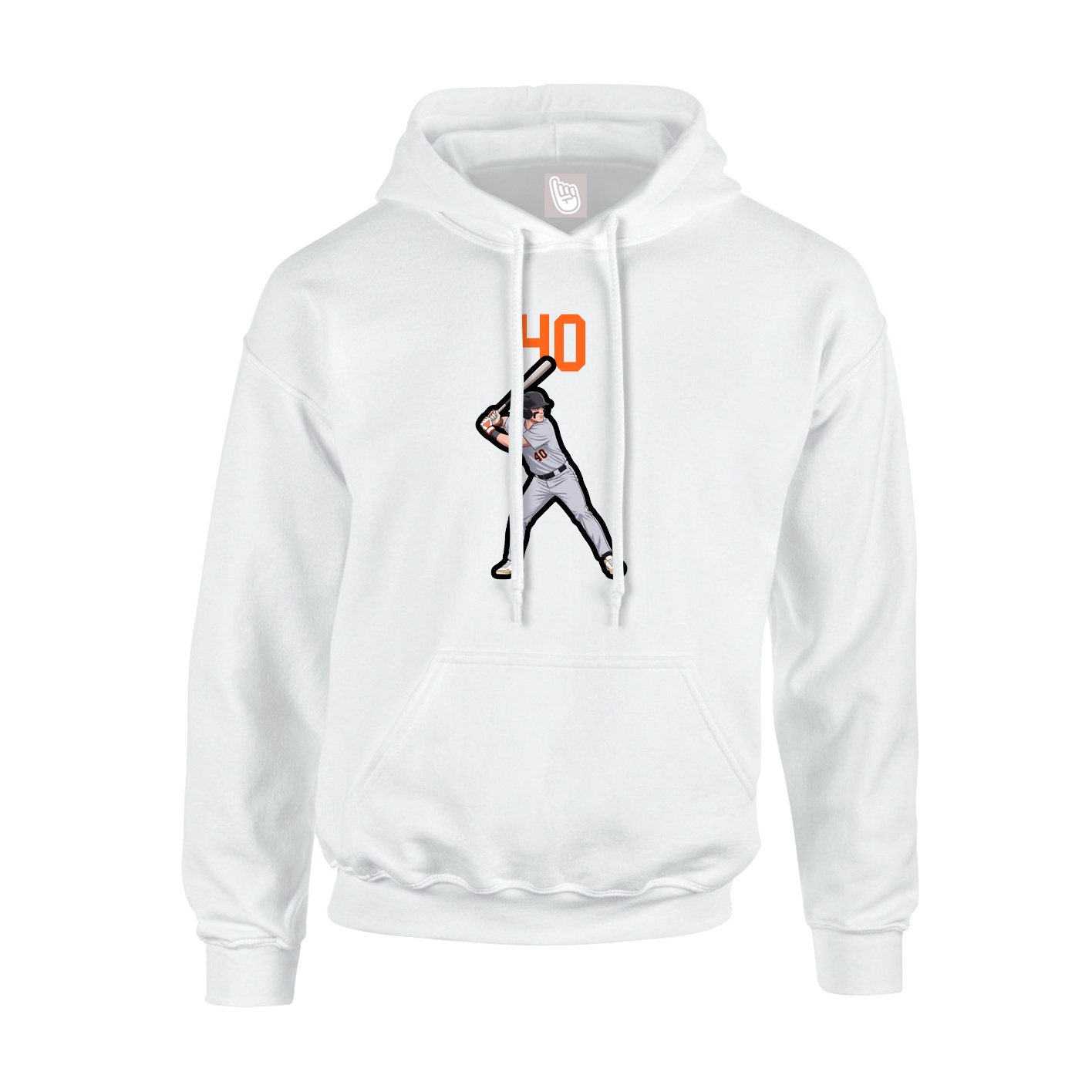 Hoodie — Number Top in White