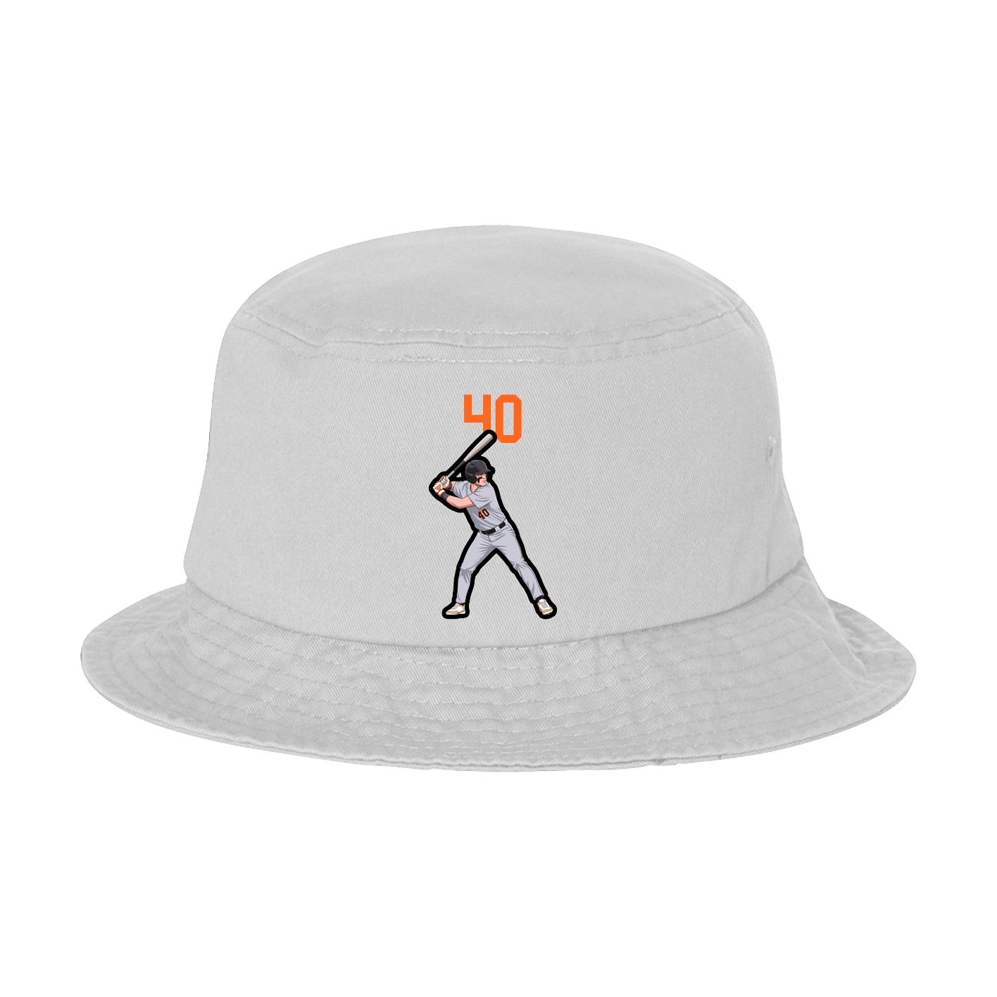 Bucket Cap — Number Top in White