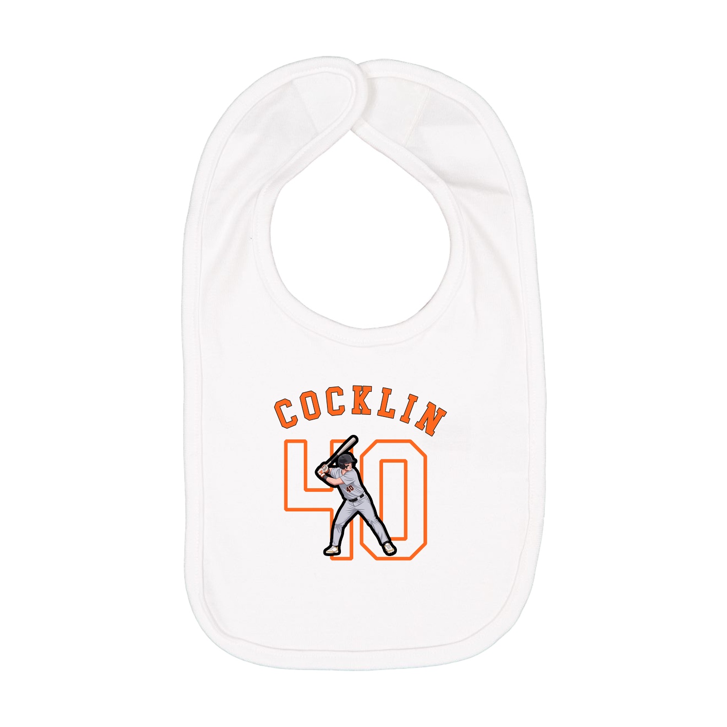 Infant Bib — Shirsey Arch in White