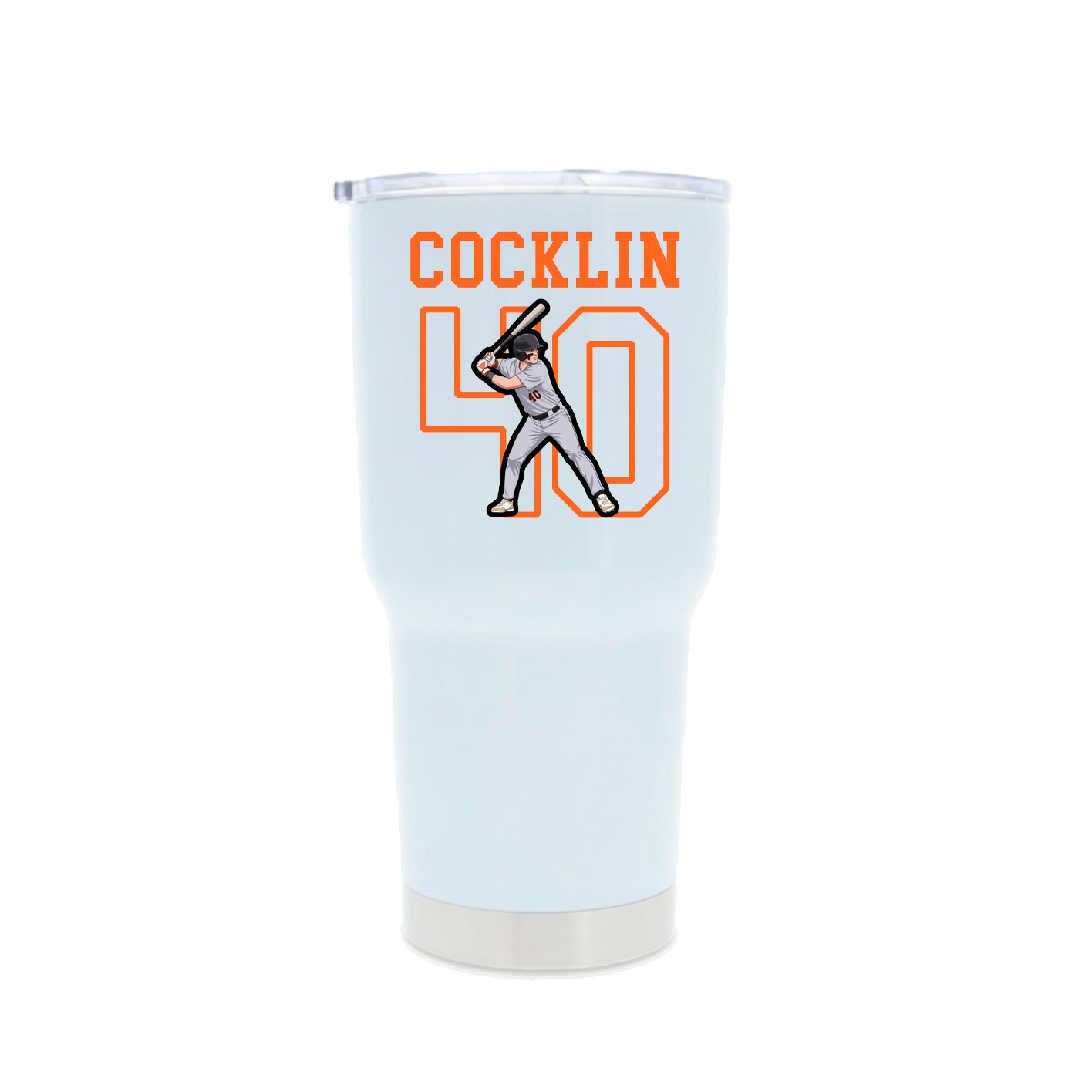 30oz Stainless Steel Tumbler — Shirsey in White