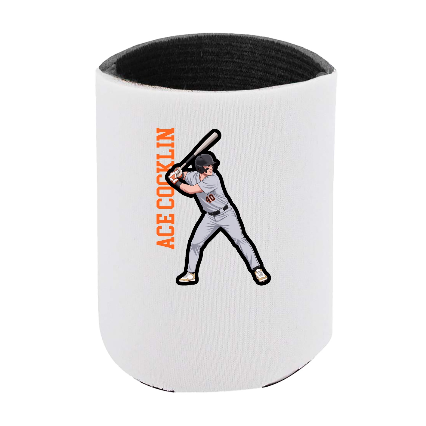 Can Holder — Name Vertical in White