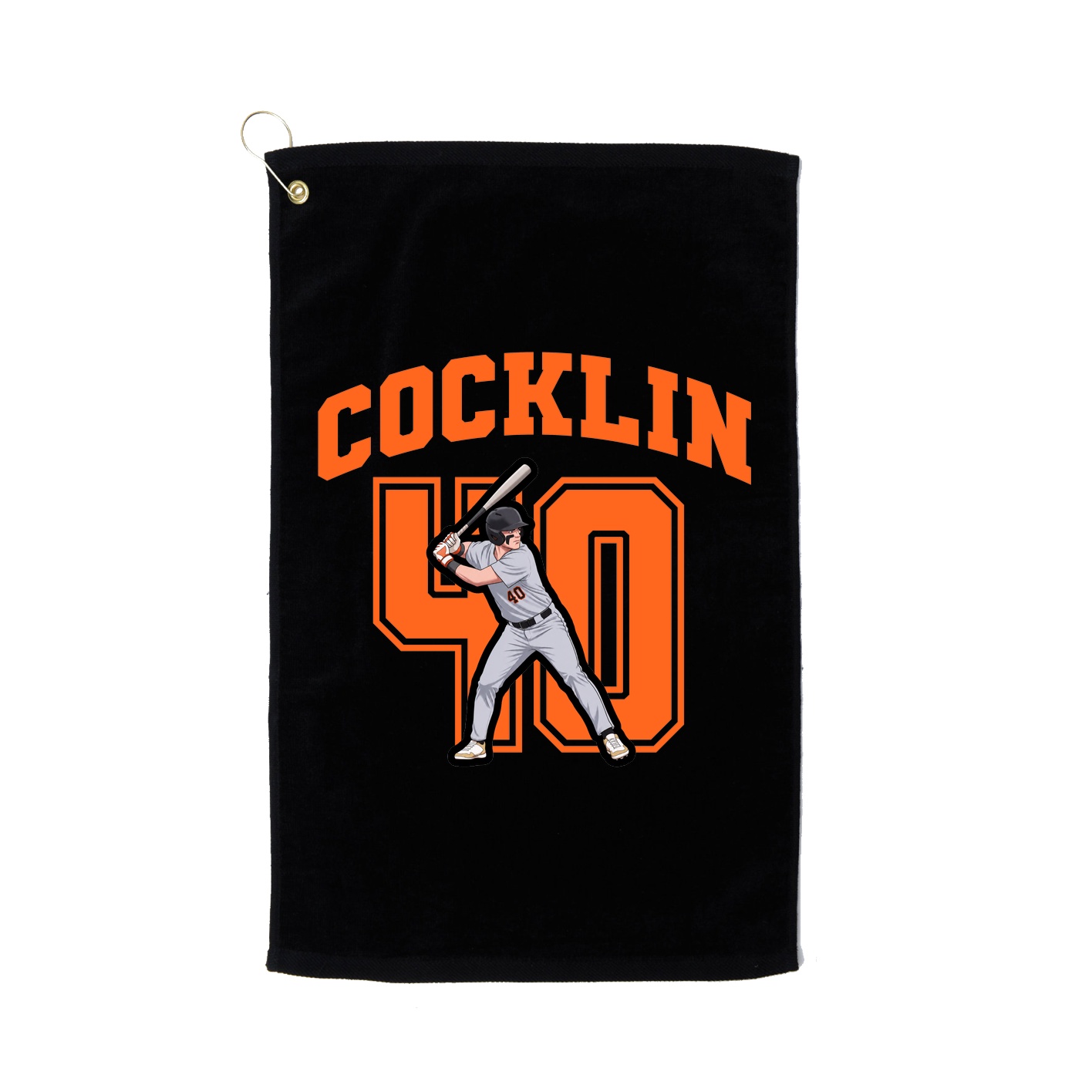 Golf Towel — Number in Black