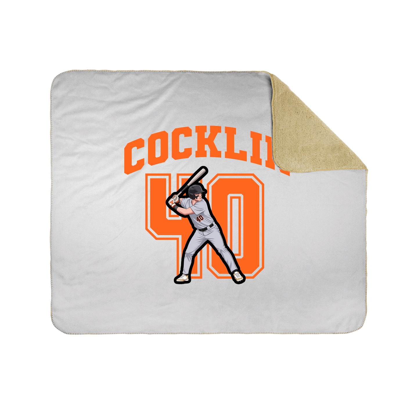 Throw Blanket — Number in White