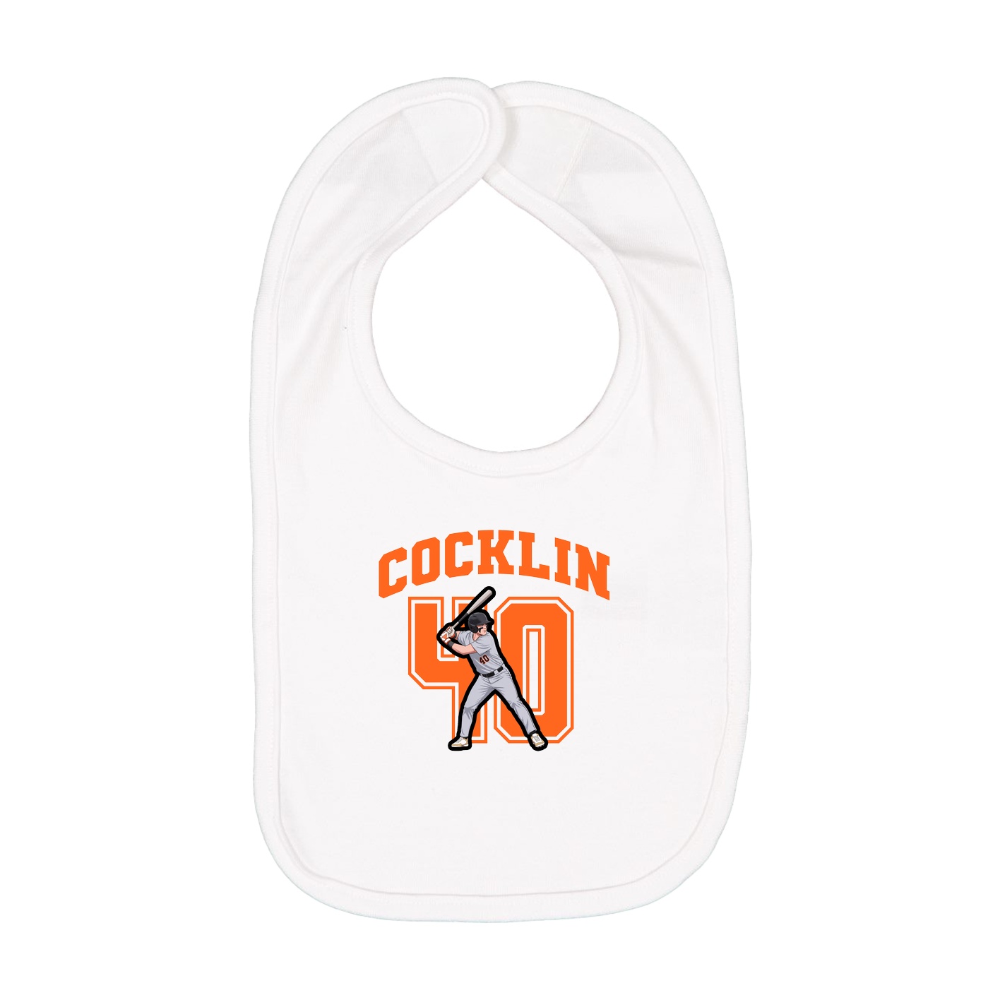 Infant Bib — Number in White