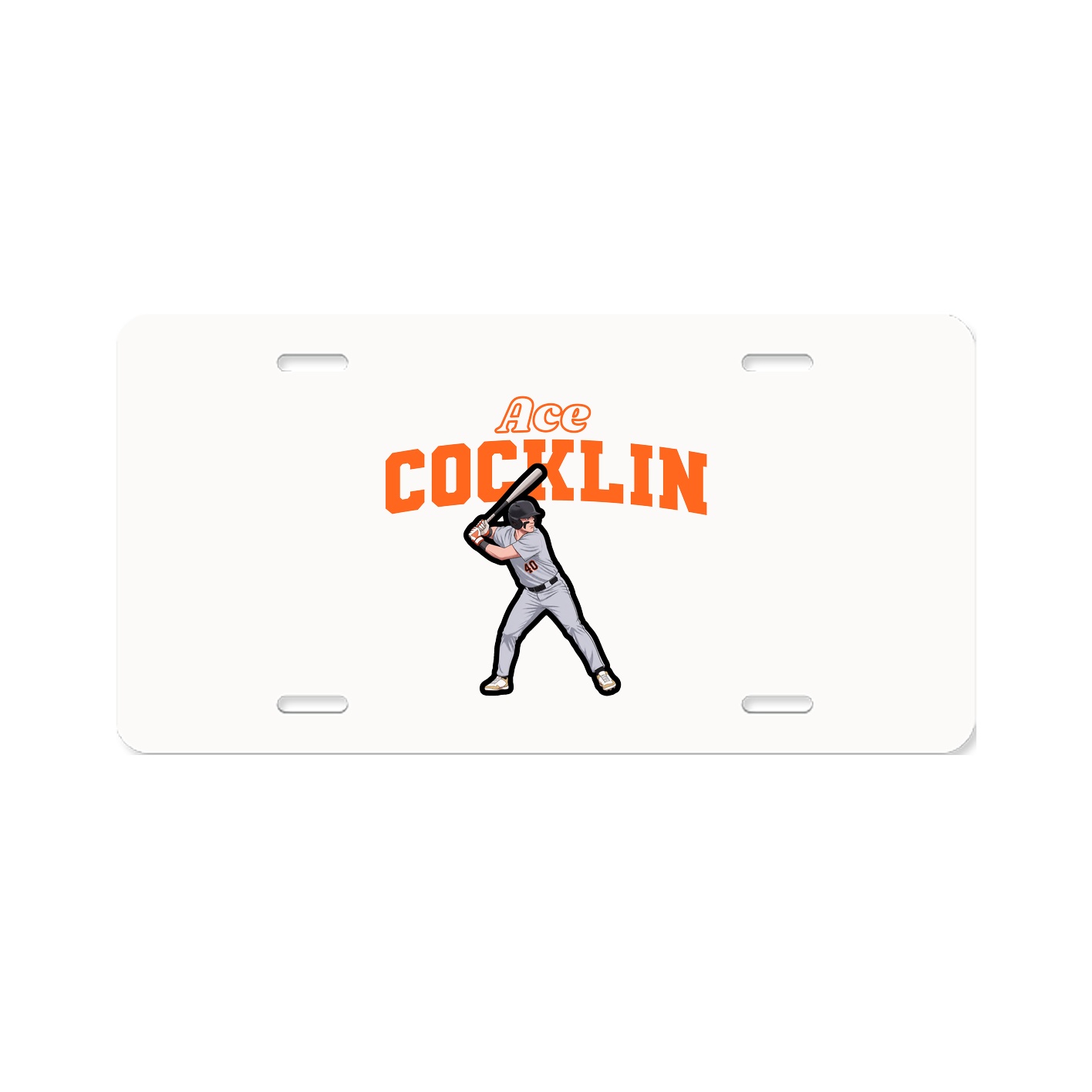 License Plate — Name Arch in Classic
