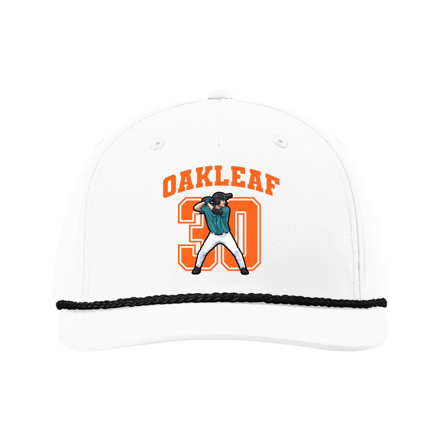 Five-Panel Classic Rope Cap — Number in White