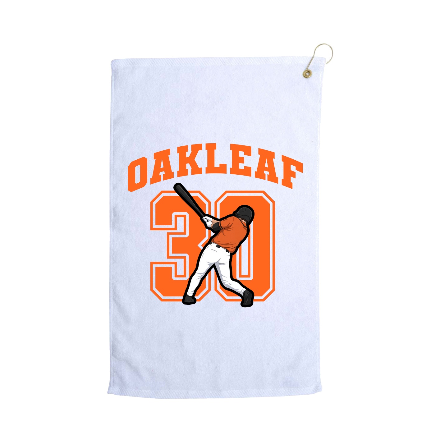 Golf Towel — Number in White