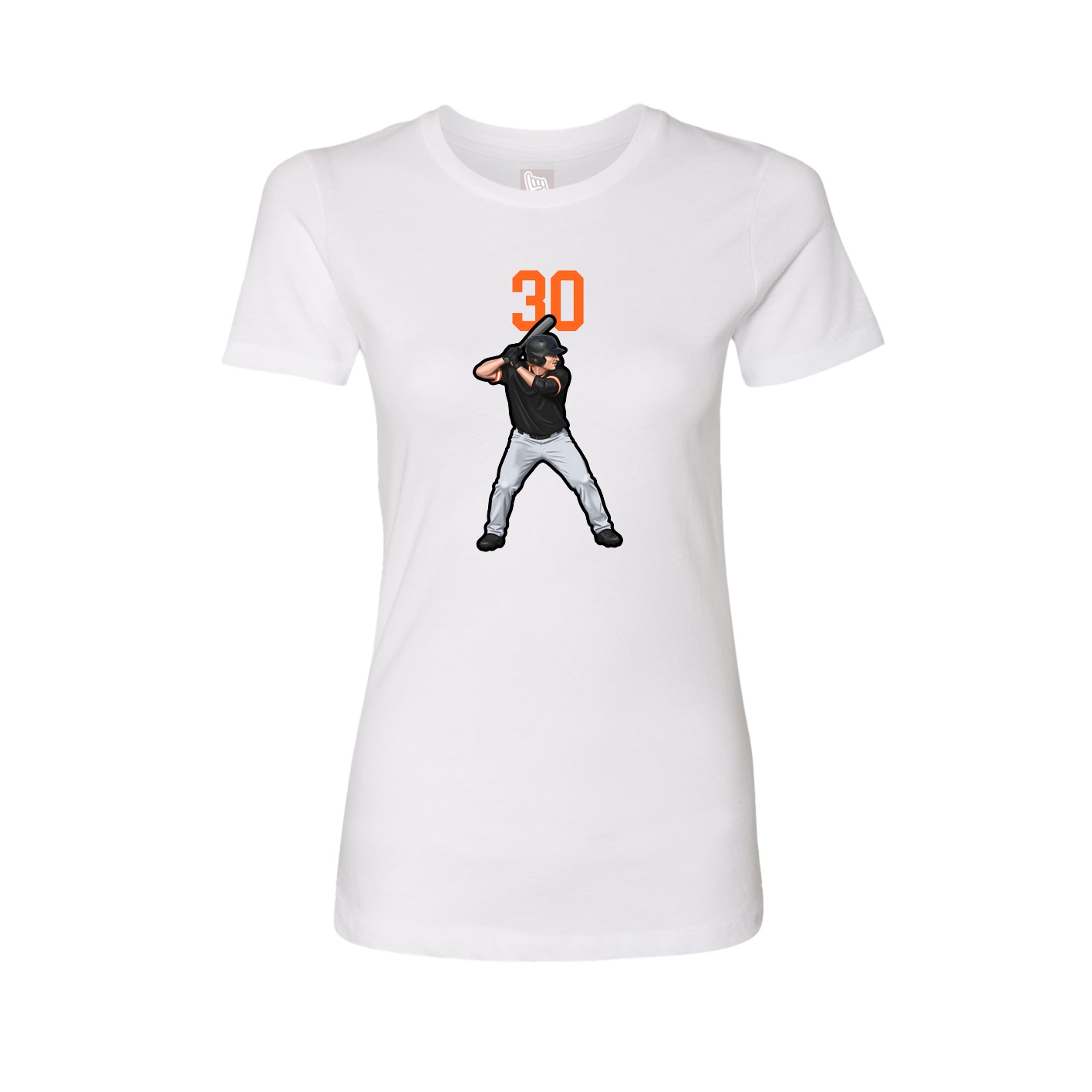 Fitted Women's Tee — Number Top in White