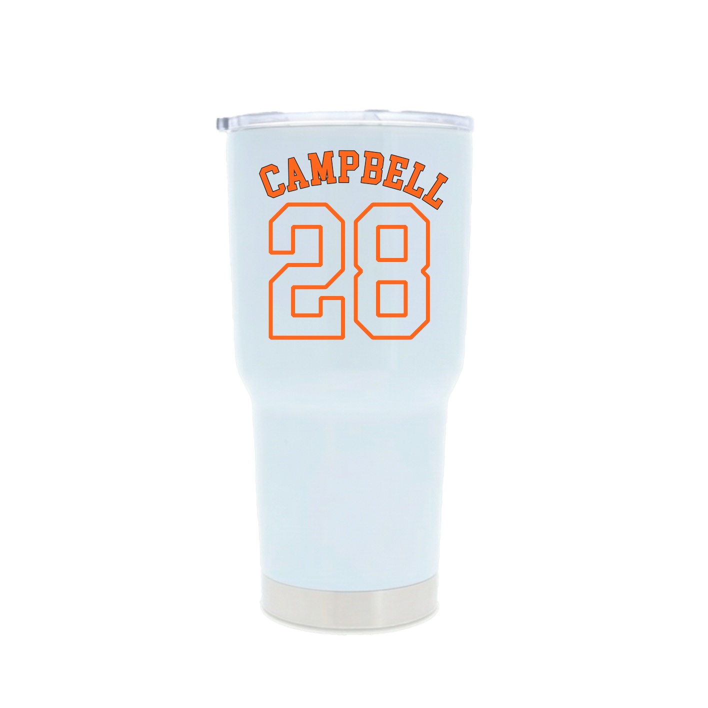 30oz Stainless Steel Tumbler — Shirsey Arch in White
