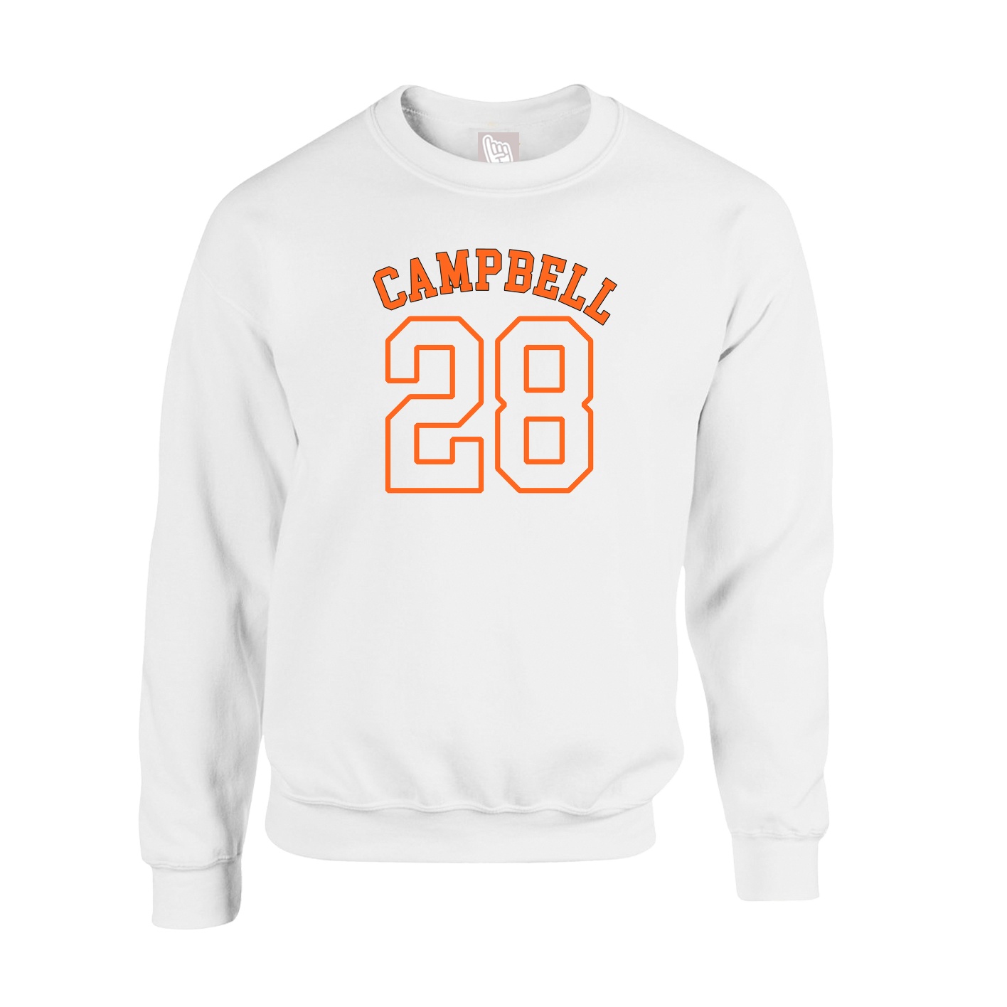 Fleece Crew — Shirsey Arch in White