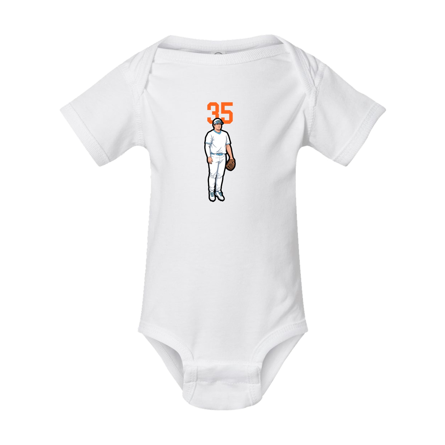 Baby Onesie — Number Top in White