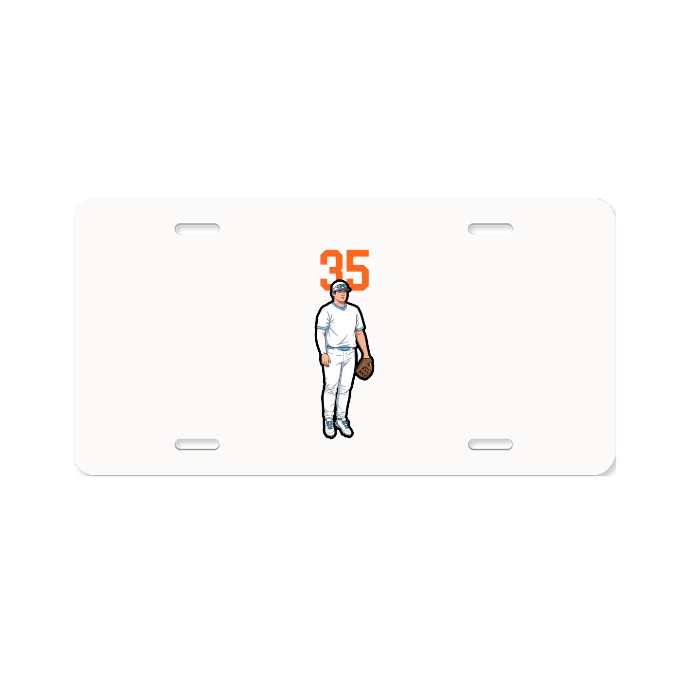 License Plate — Number Top in Classic